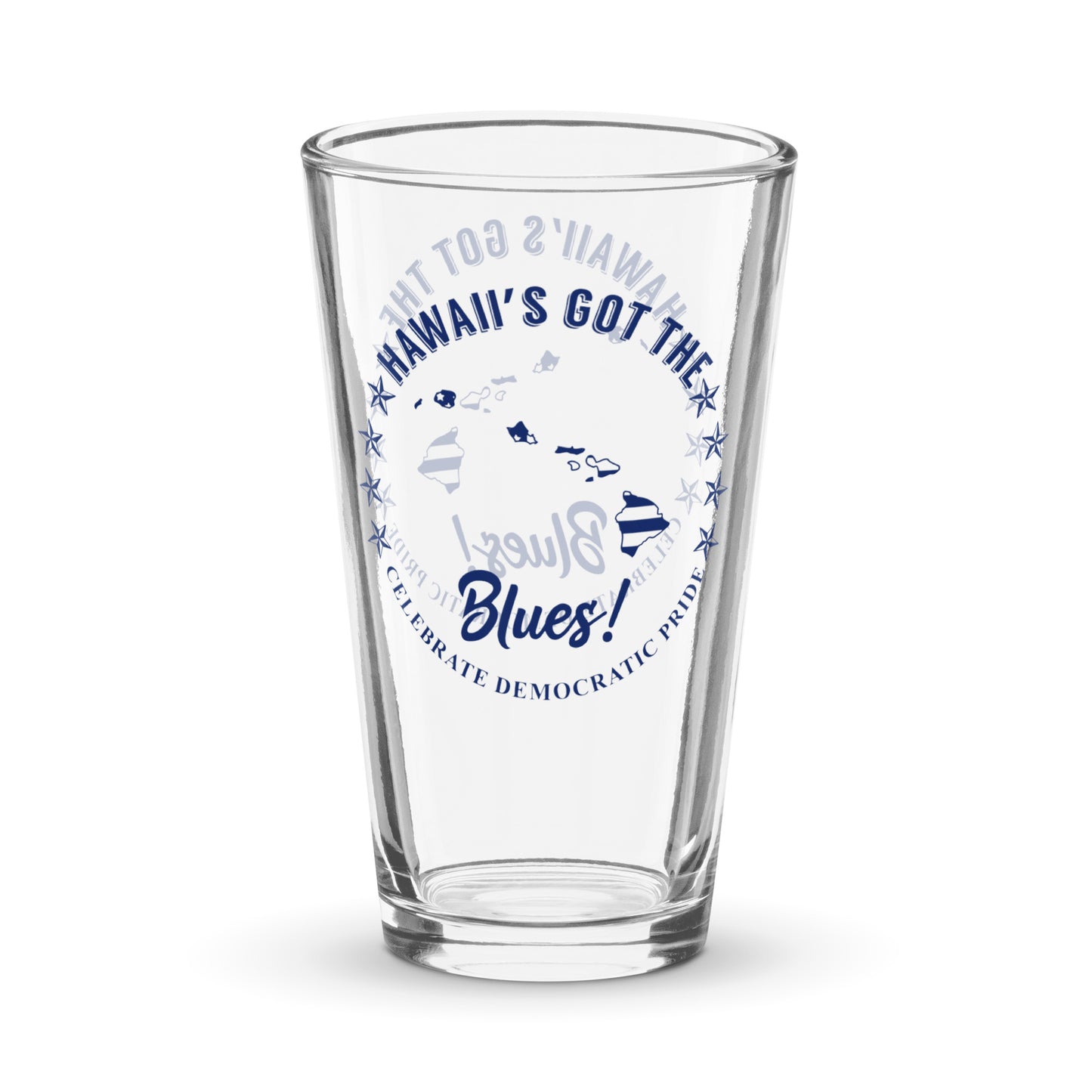 Hawaii Traditional flag shaker pint glass