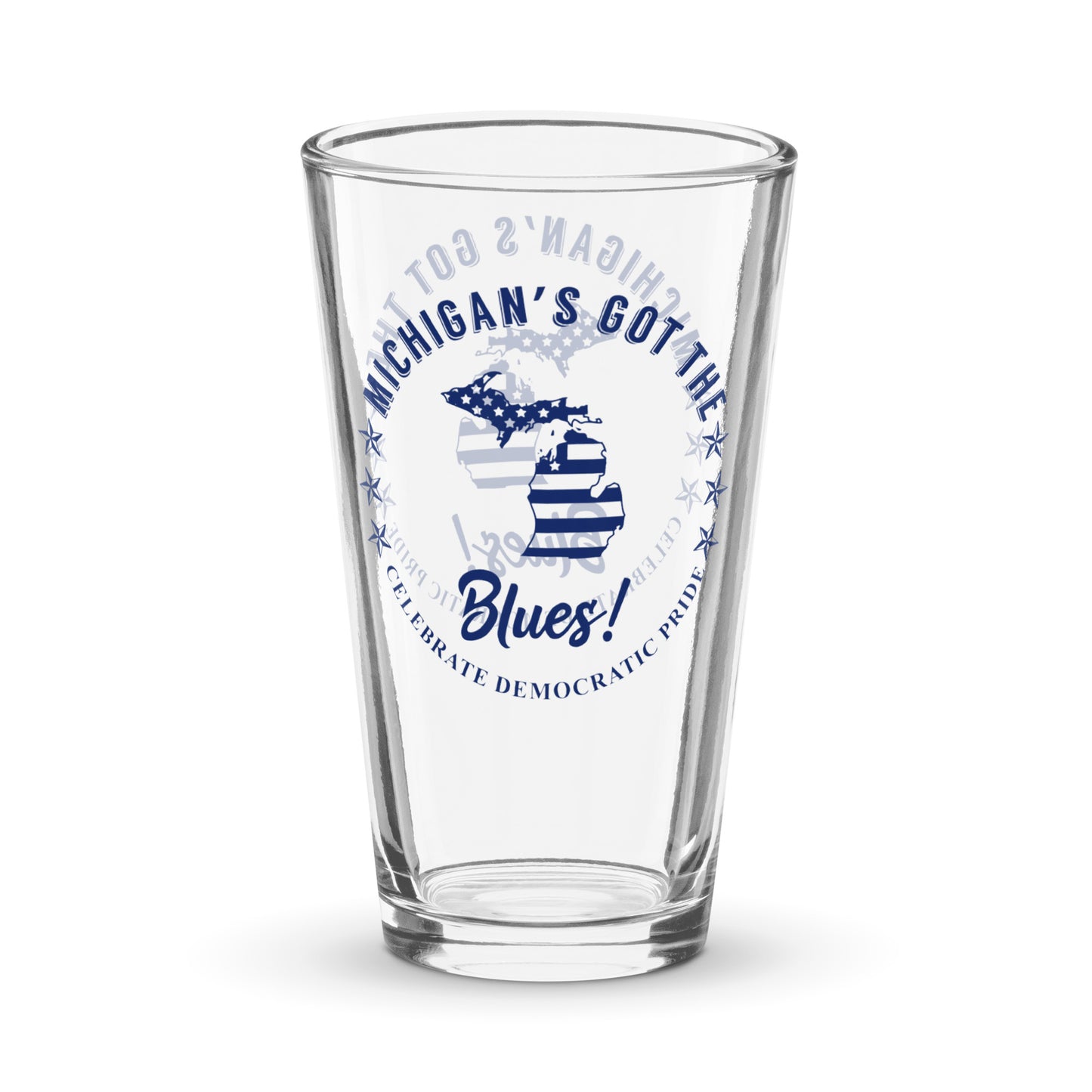 Michigan Traditional flag shaker pint glass