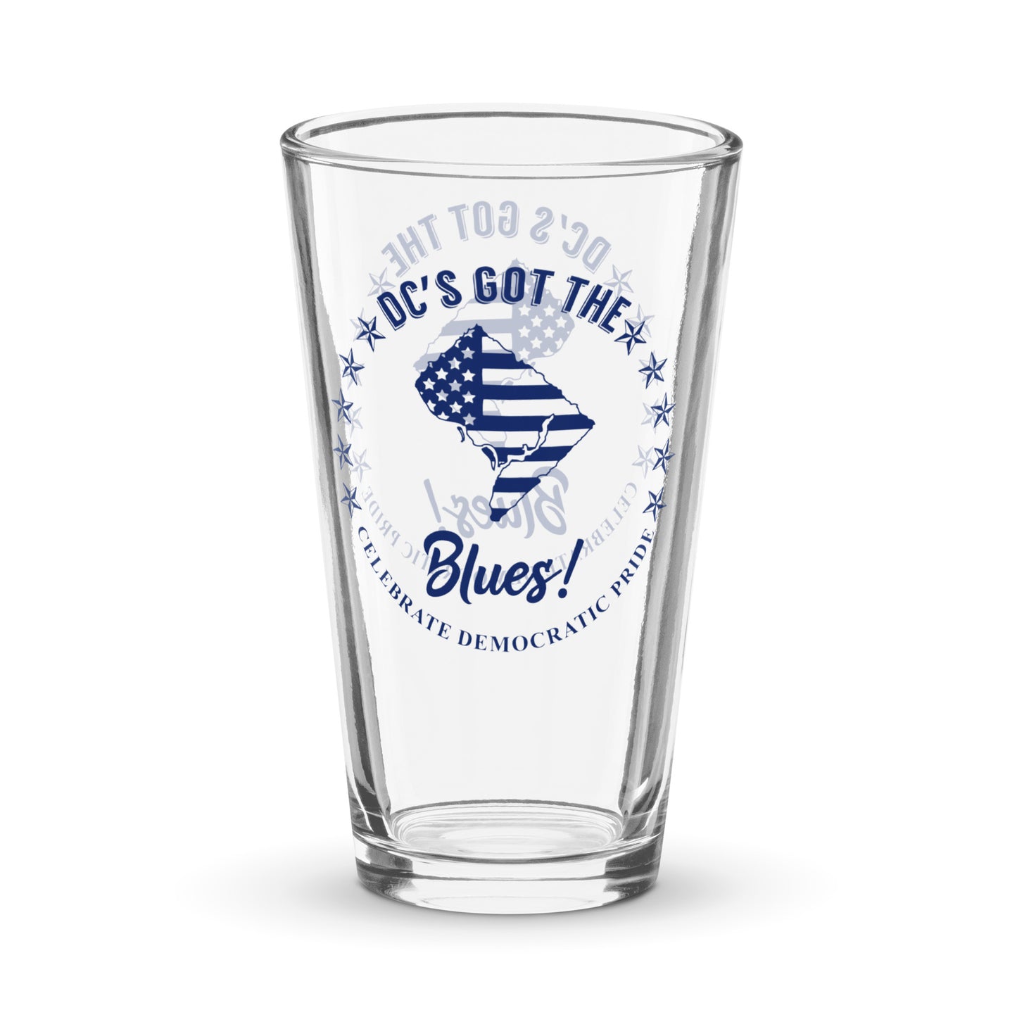 Washington, DC Traditional flag shaker pint glass