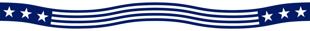 Blue wavy stripes and stars bar mobile top
