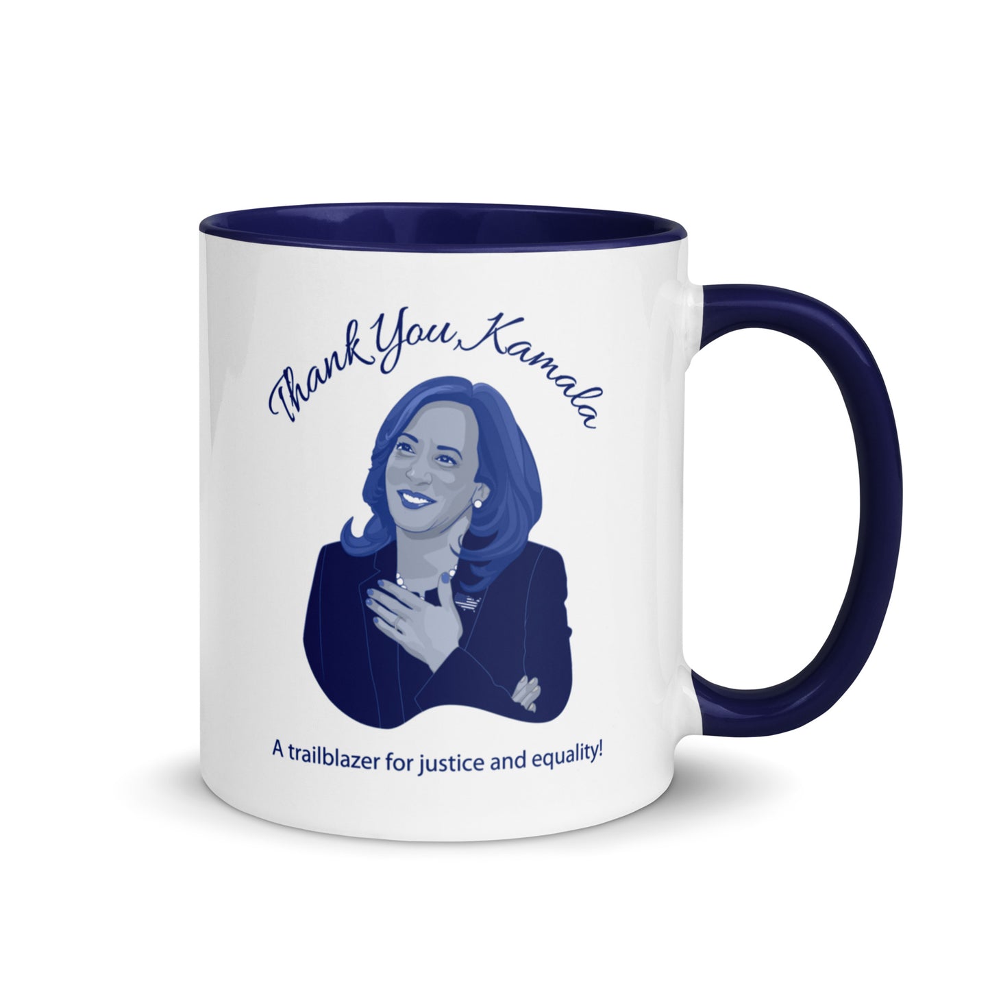 True Blue Thank You Kamala 11 oz Coffee Mug right