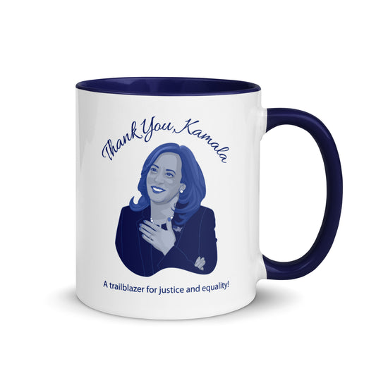 True Blue Thank You Kamala 11 oz Coffee Mug right