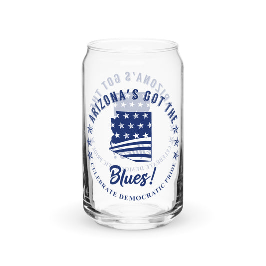 Arizona Swag flag can-shaped glass