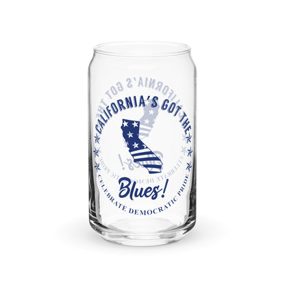 California Swag flag can-shaped glass