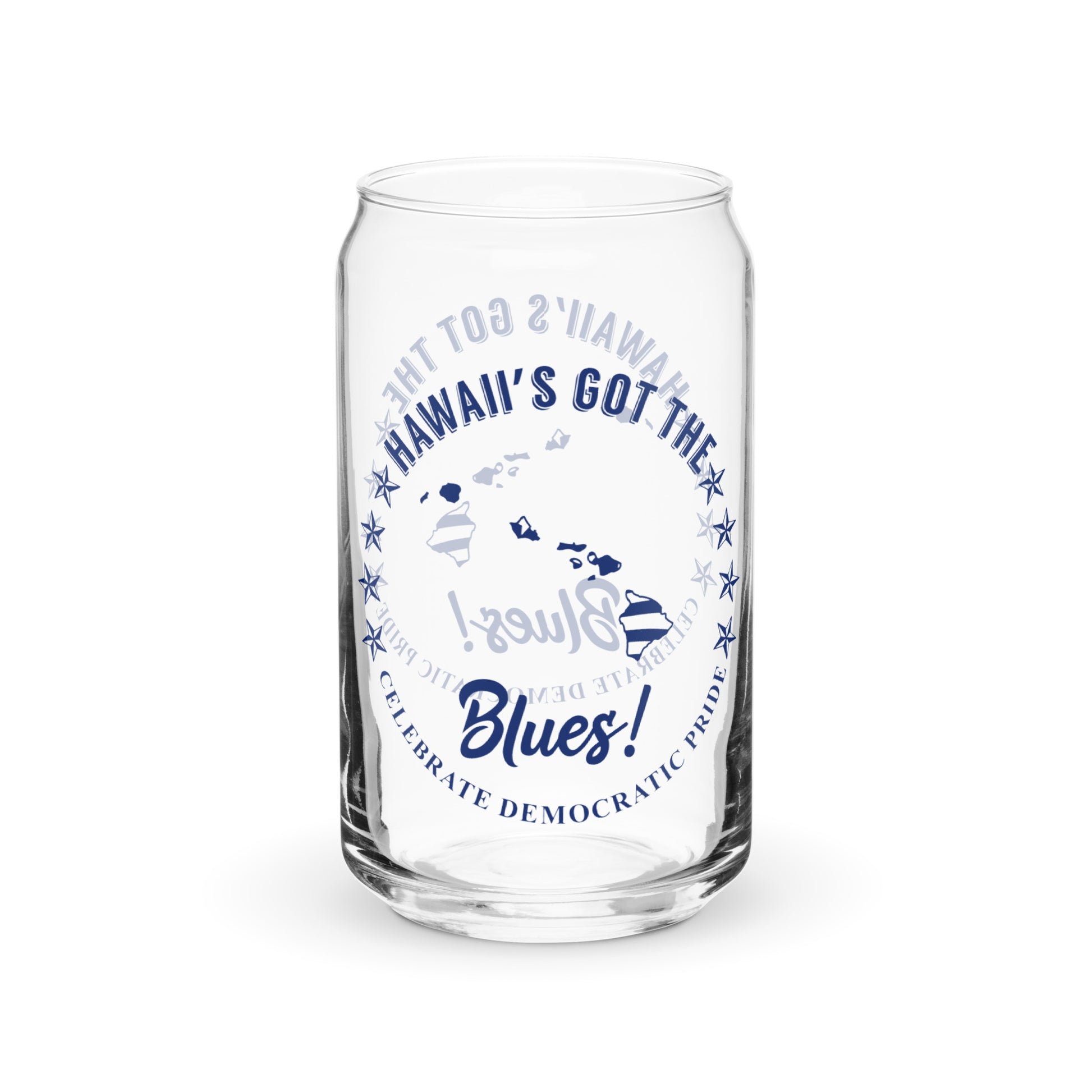 Hawaii Swag flag can-shaped glass