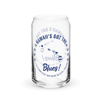 Hawaii Swag flag can-shaped glass