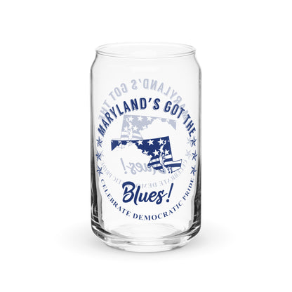 Maryland Swag flag can-shaped glass