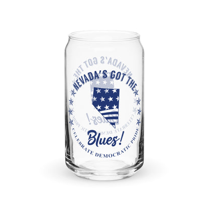 Nevada Swag flag can-shaped glass