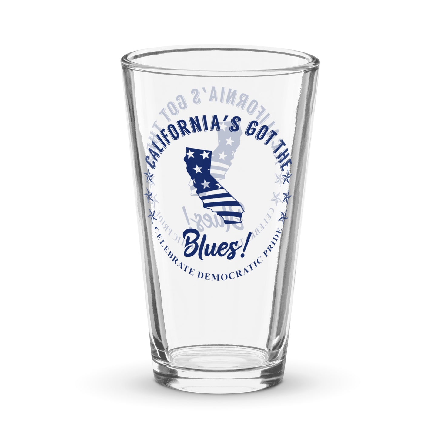 California Swag flag shaker pint glass