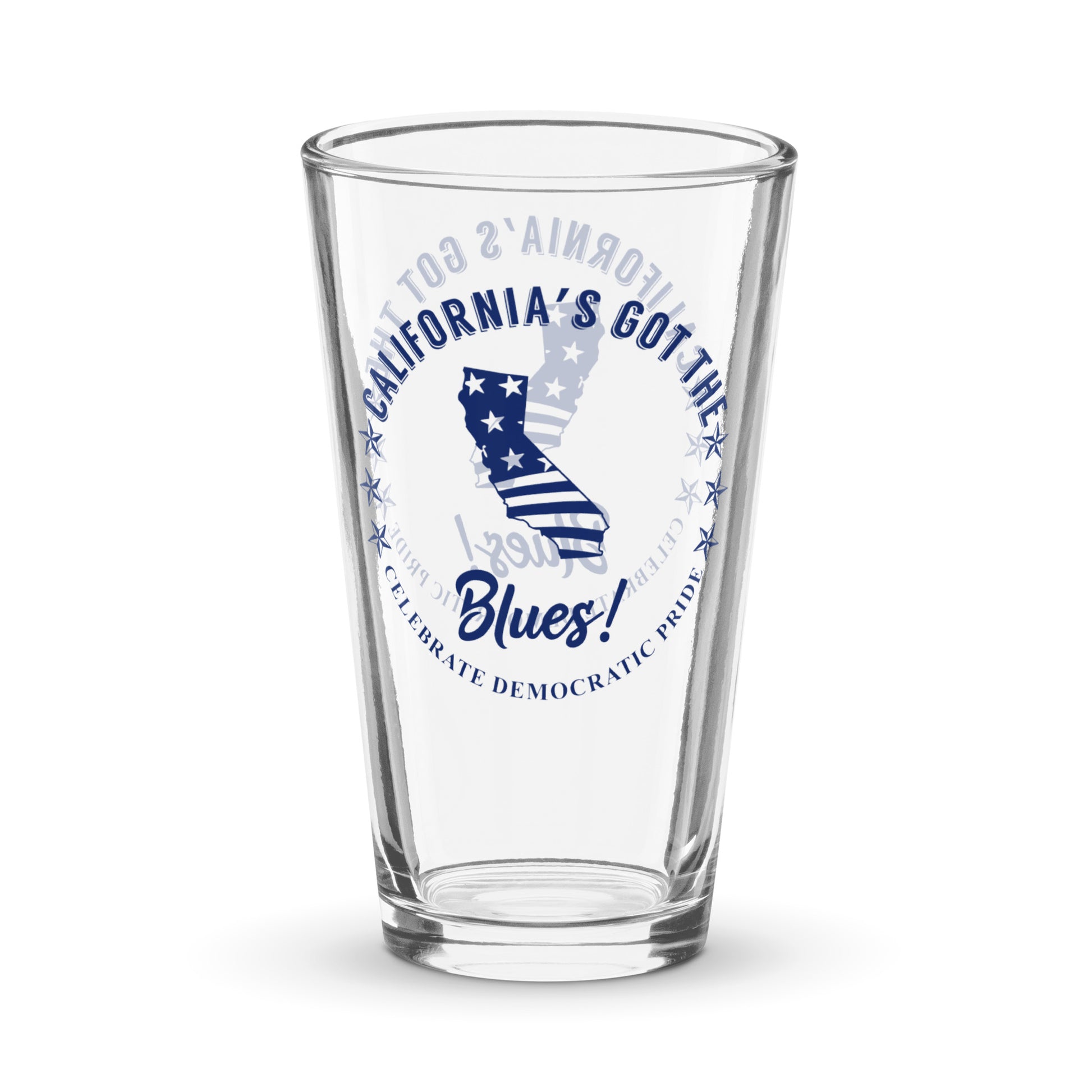 California Swag flag shaker pint glass