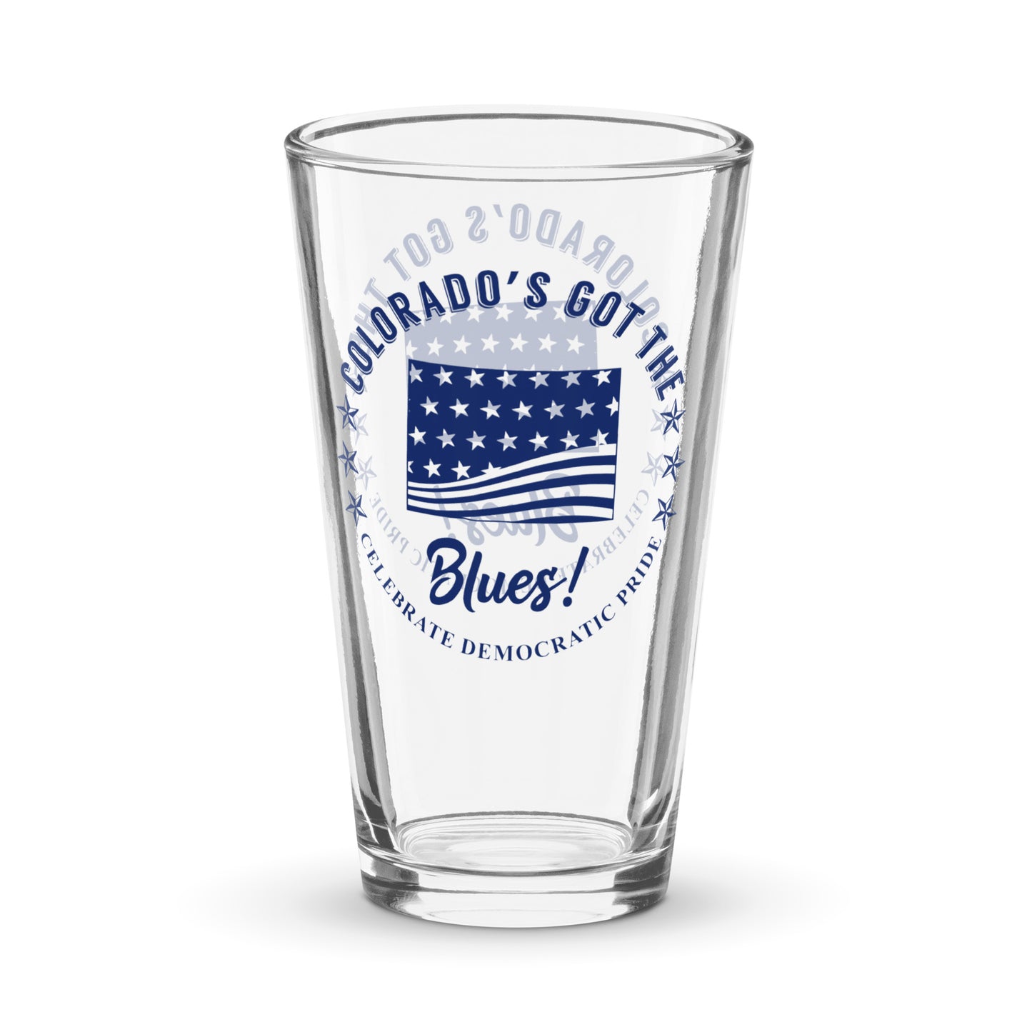 Colorado Swag flag shaker pint glass