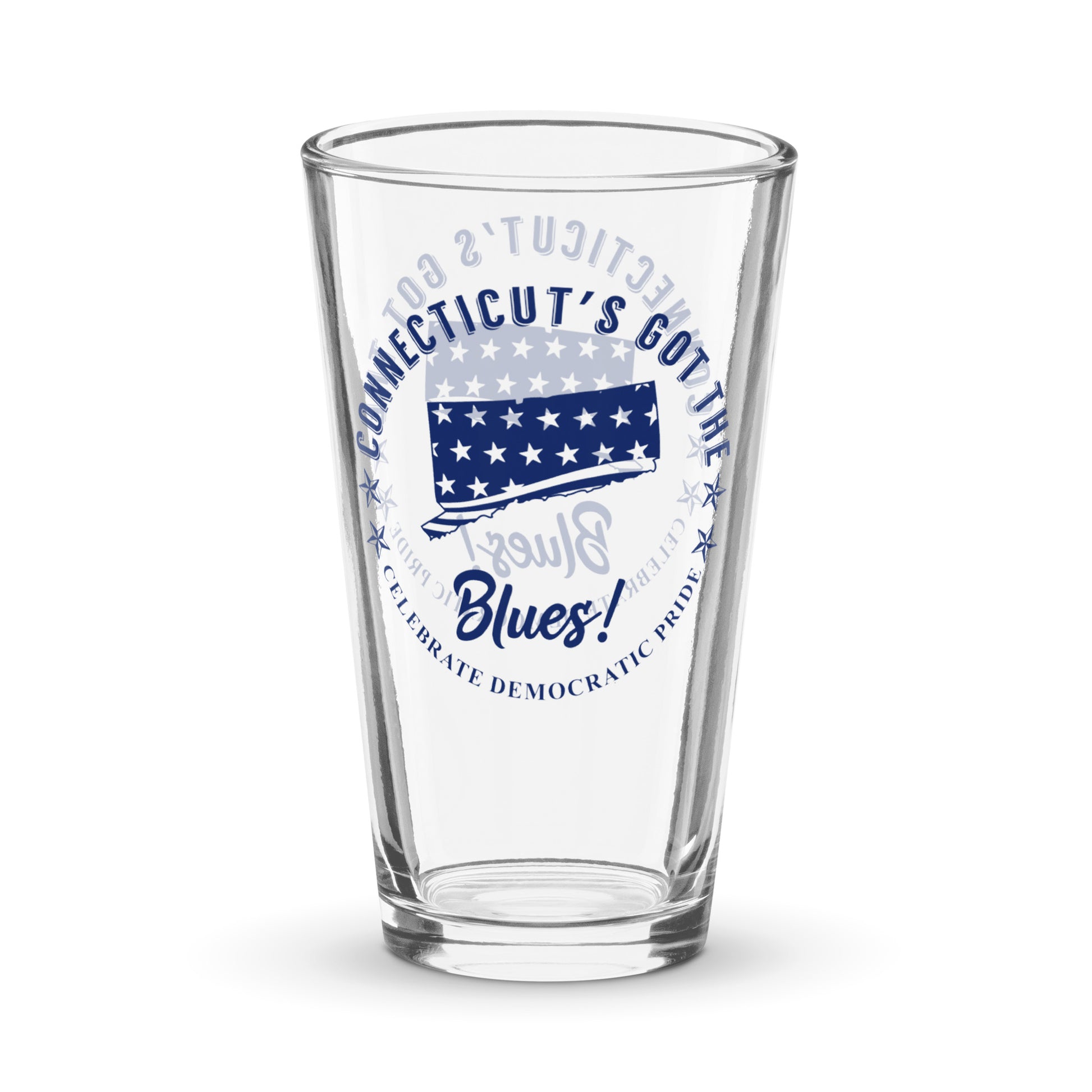 Connecticut Swag flag shaker pint glass