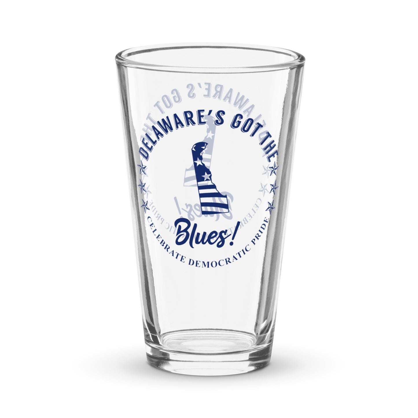 Delaware Swag flag shaker pint glass