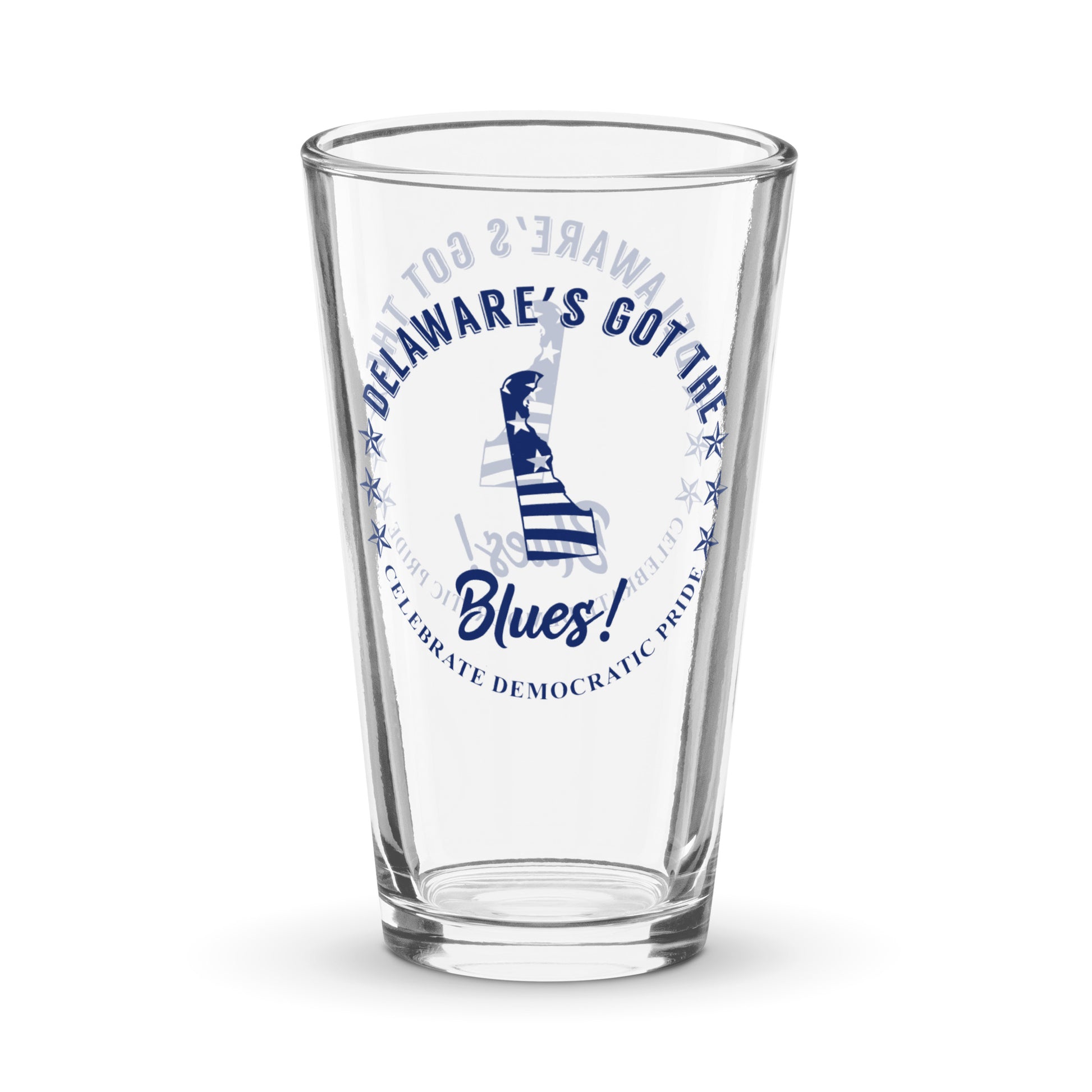 Delaware Swag flag shaker pint glass