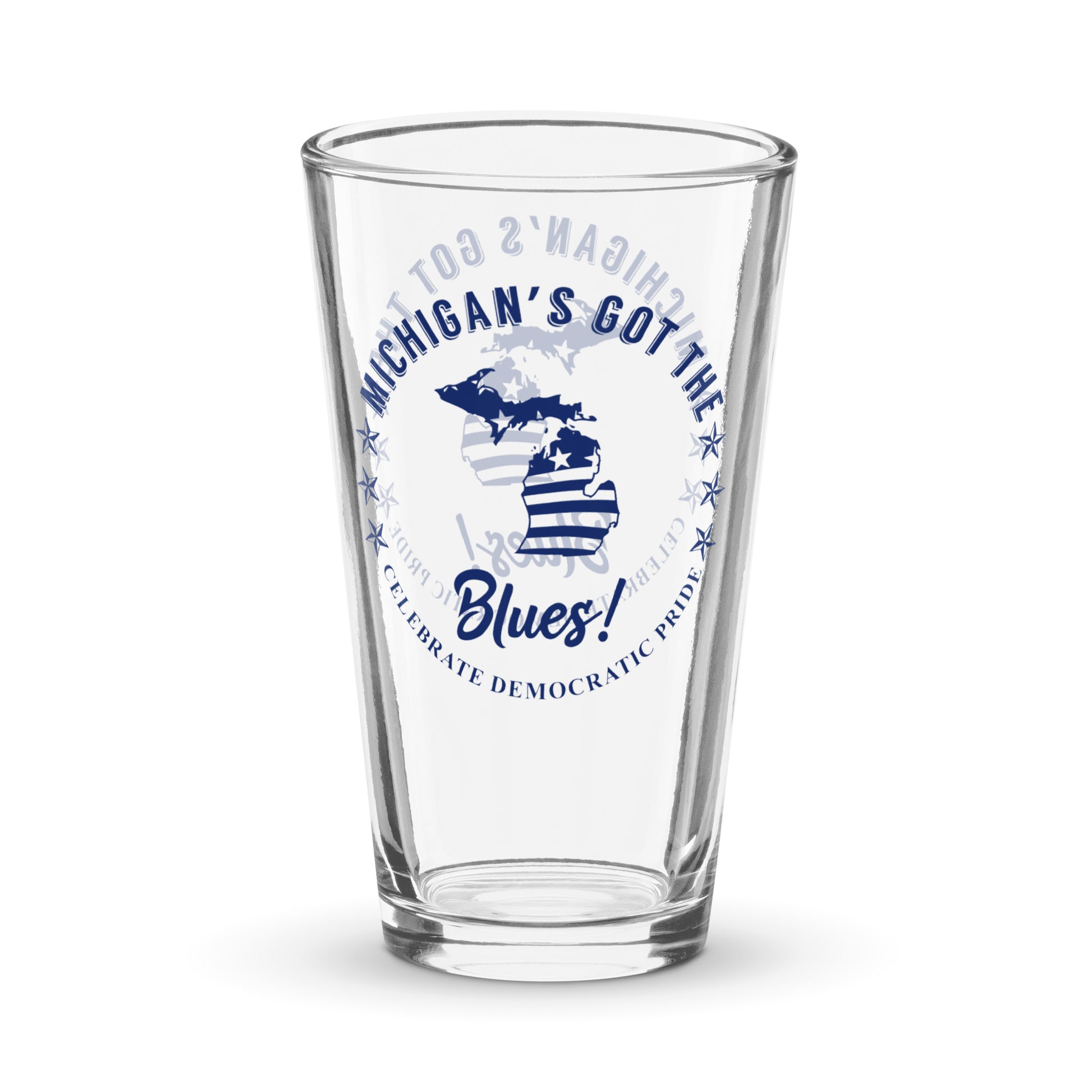 Michigan Swag flag shaker pint glass