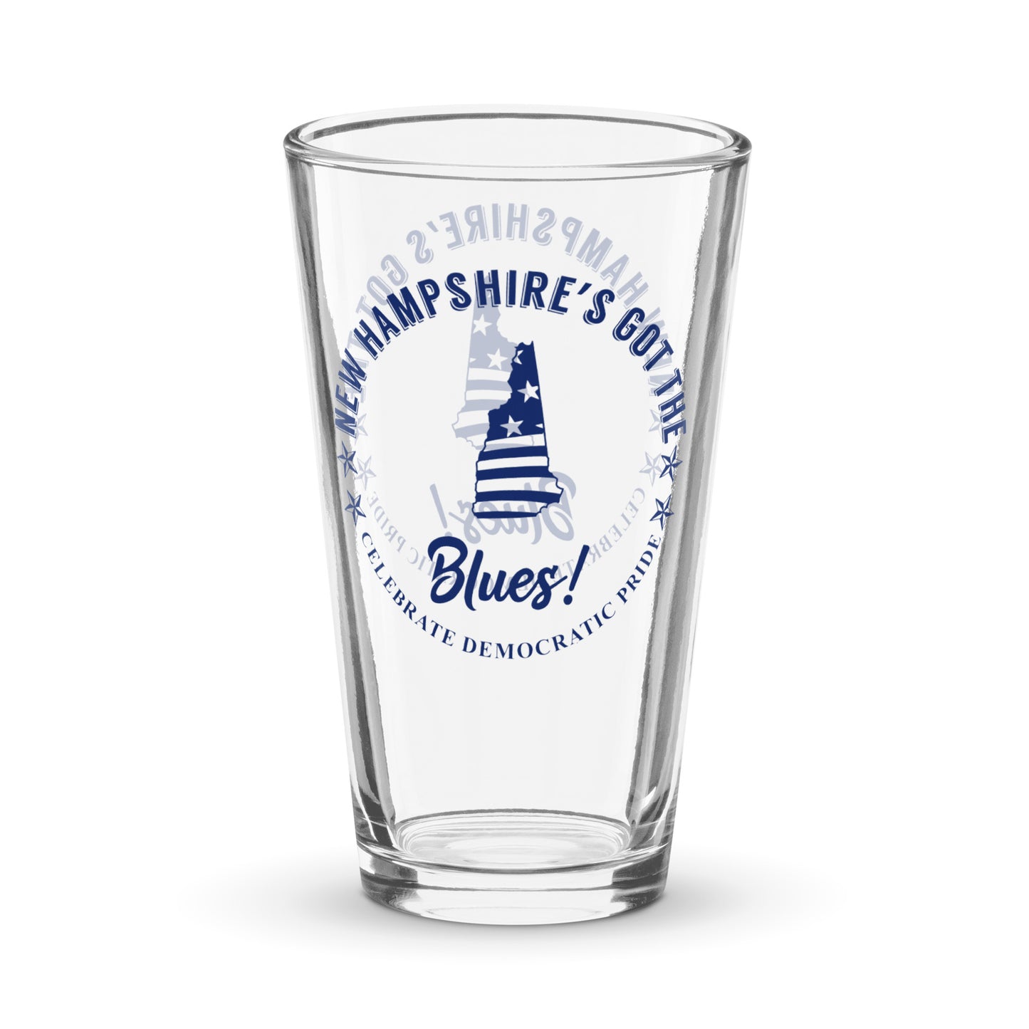 New Hampshire Swag flag shaker pint glass