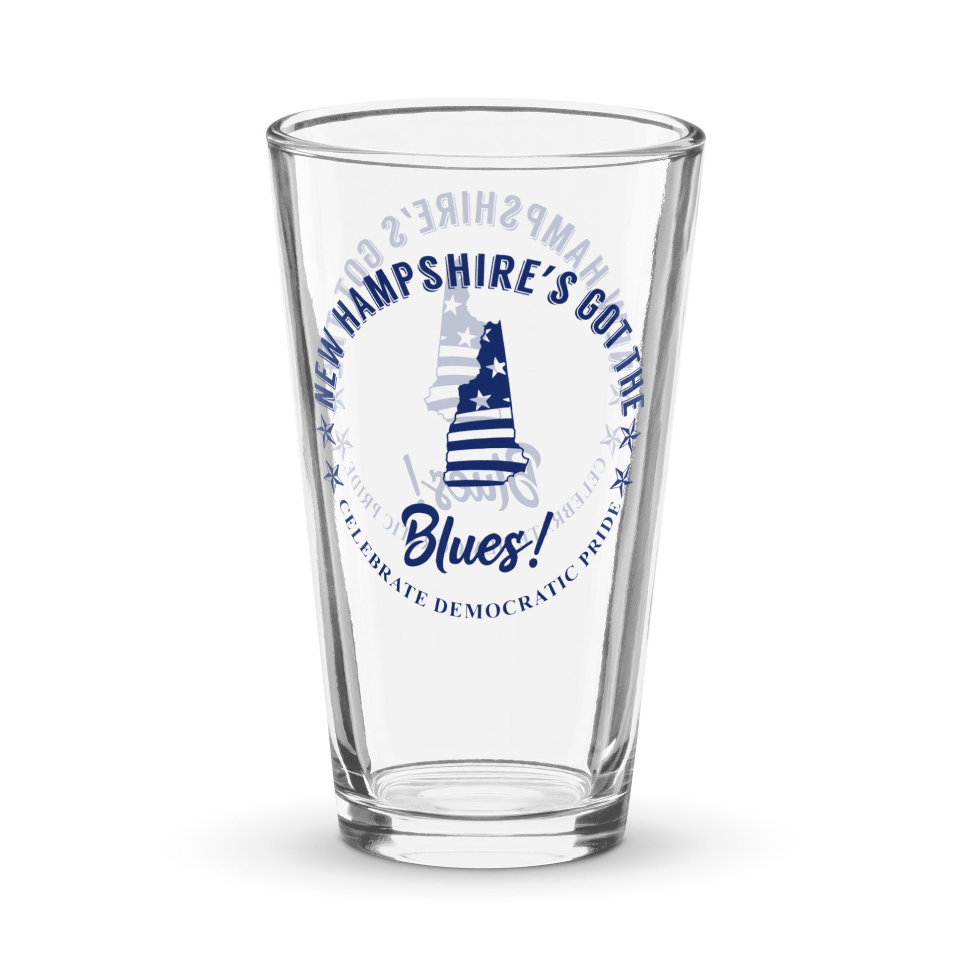 New Hampshire Swag flag shaker pint glass