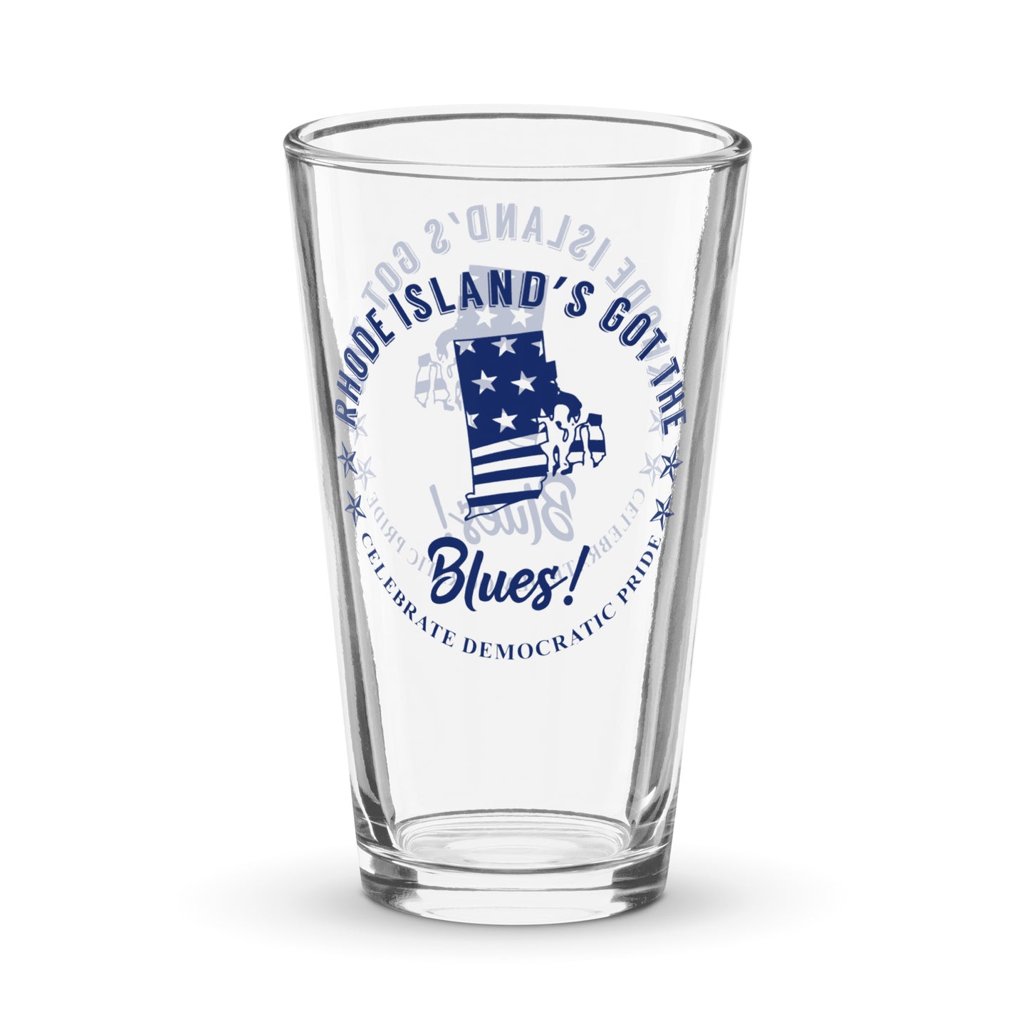 Rhode Island Swag flag shaker pint glass