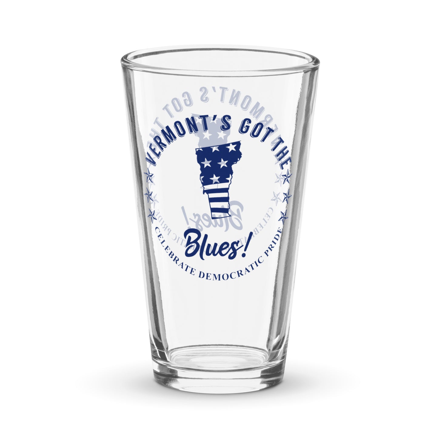 Vermont Swag flag shaker pint glass