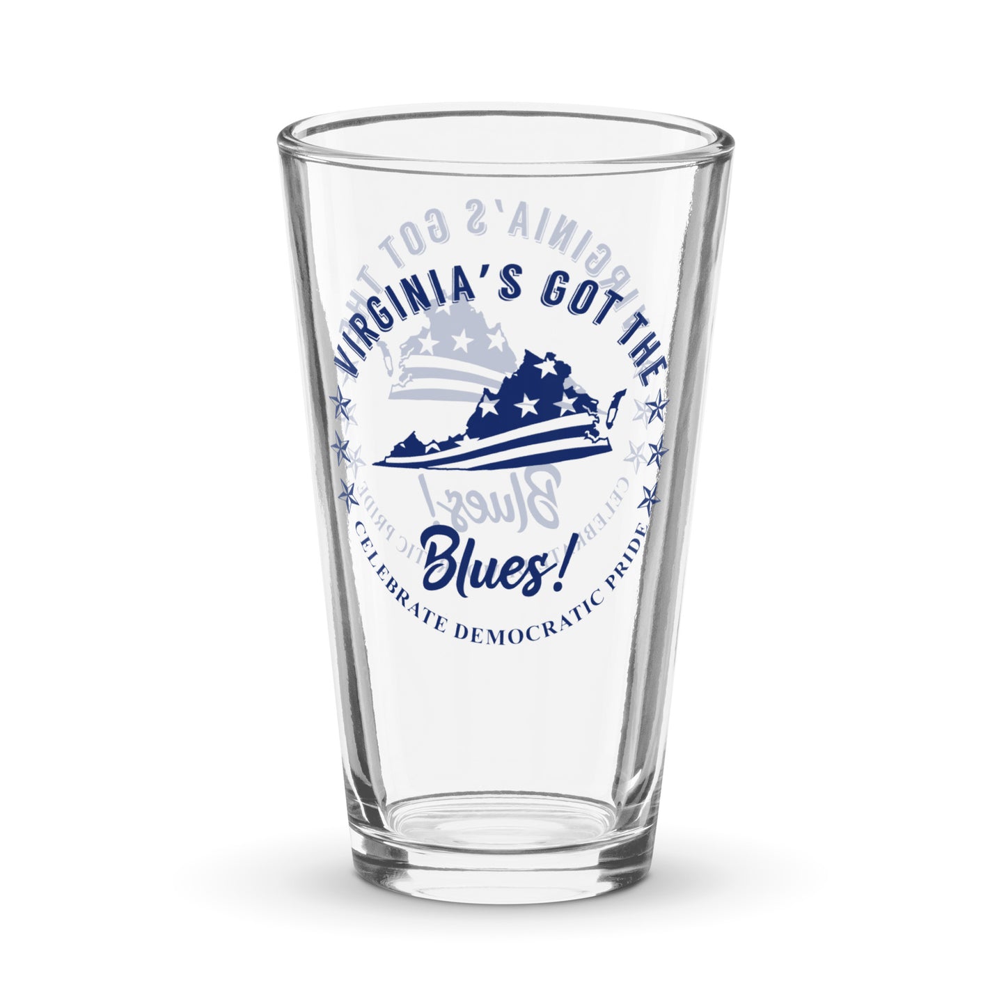Virginia Swag flag shaker pint glass