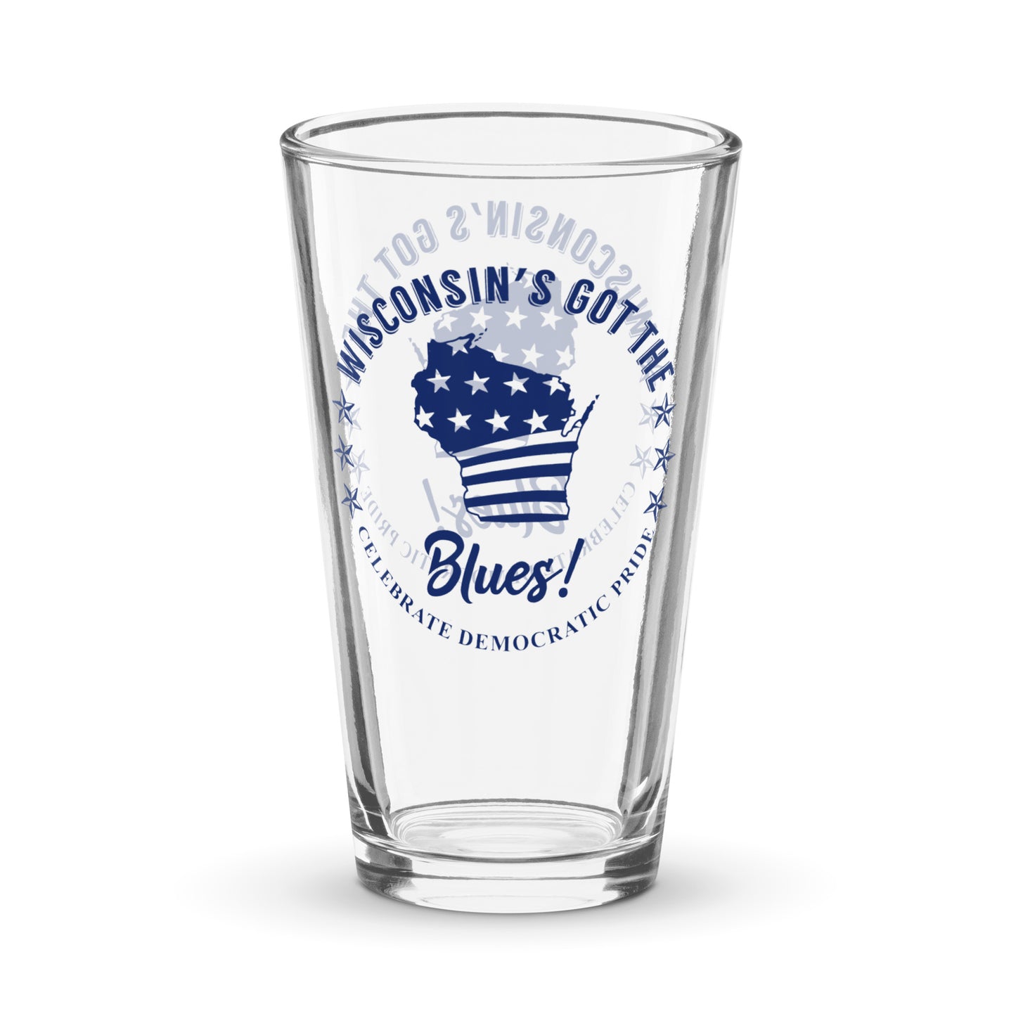 Wisconsin Swag flag shaker pint glass