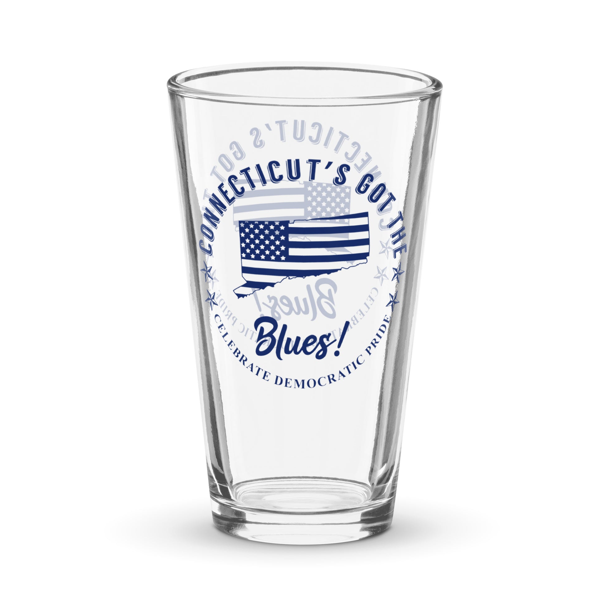 Connecticut Traditional flag shaker pint glass