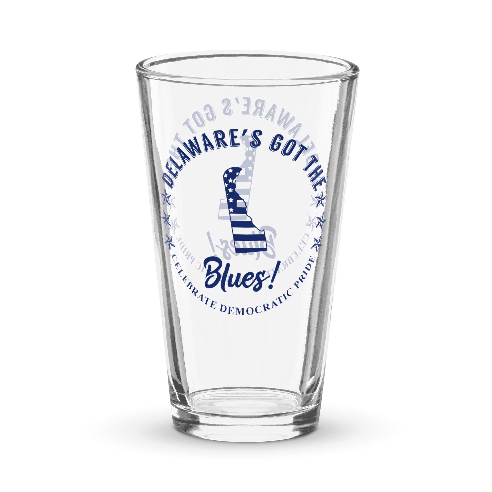 Delaware Traditional flag shaker pint glass