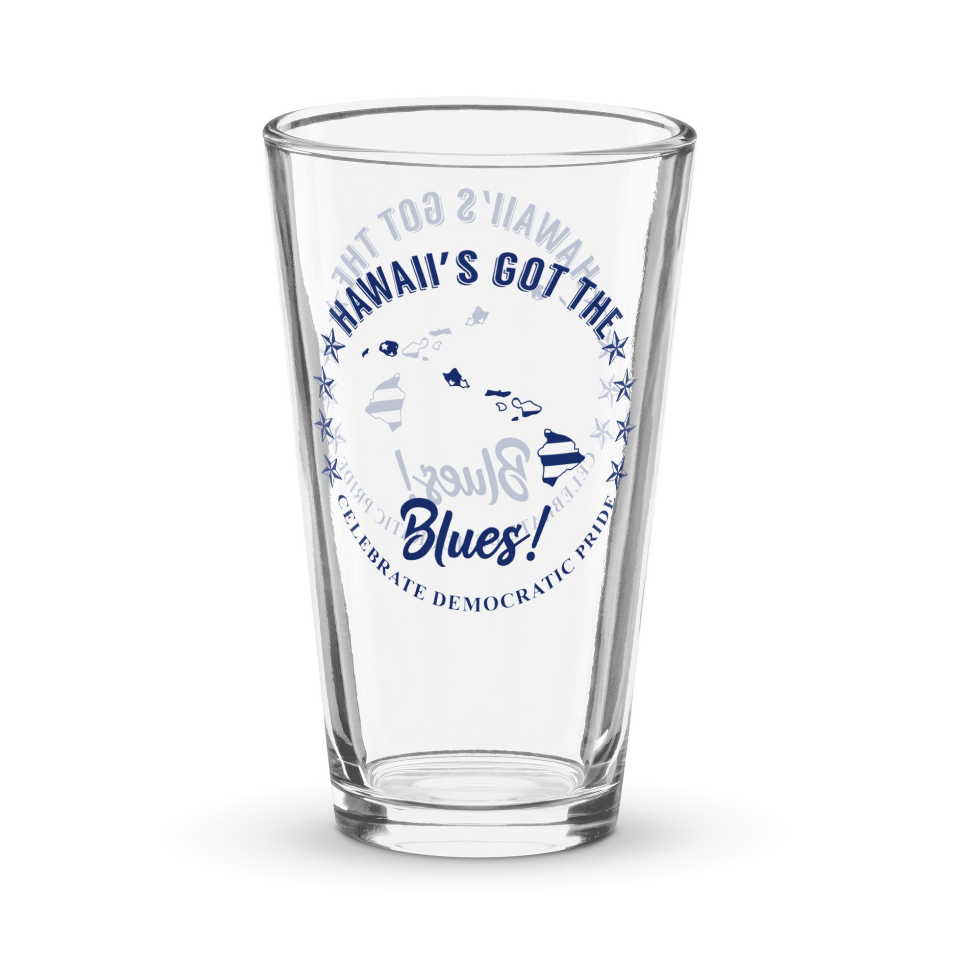 Hawaii Traditional flag shaker pint glass