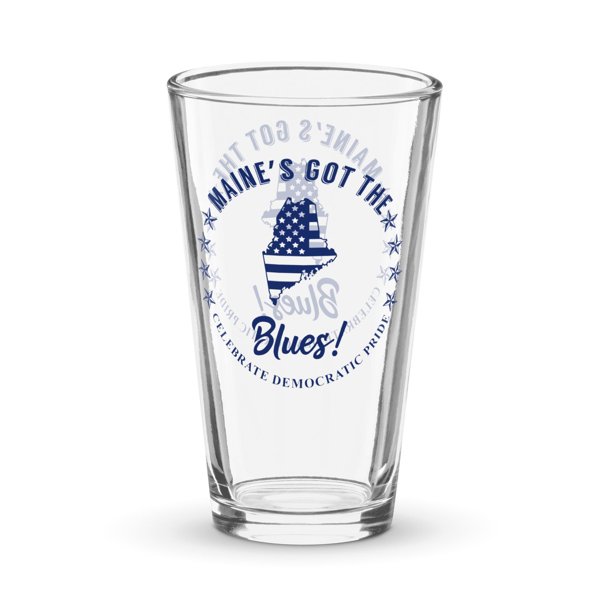Maine Traditional flag shaker pint glass