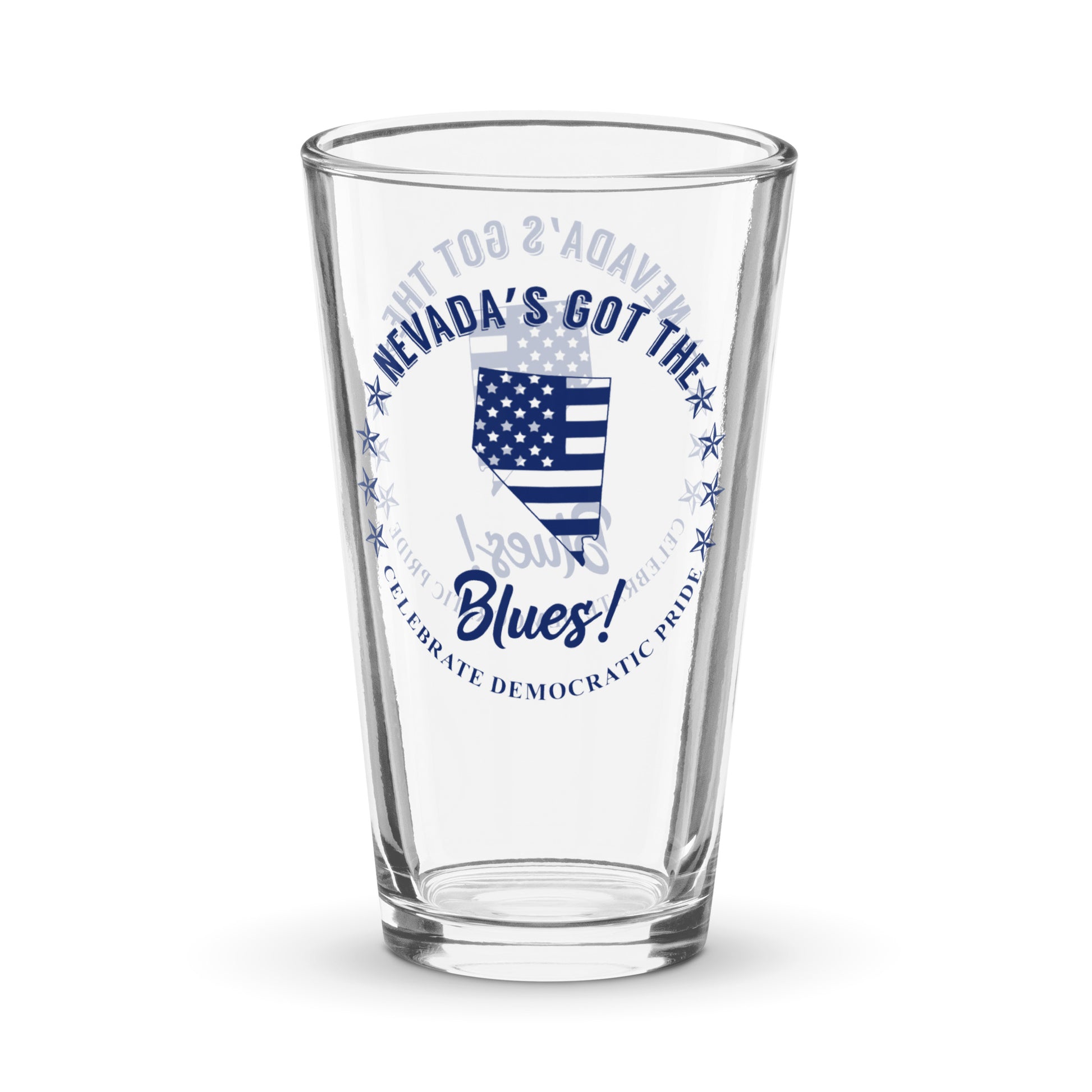 Nevada Traditional flag shaker pint glass