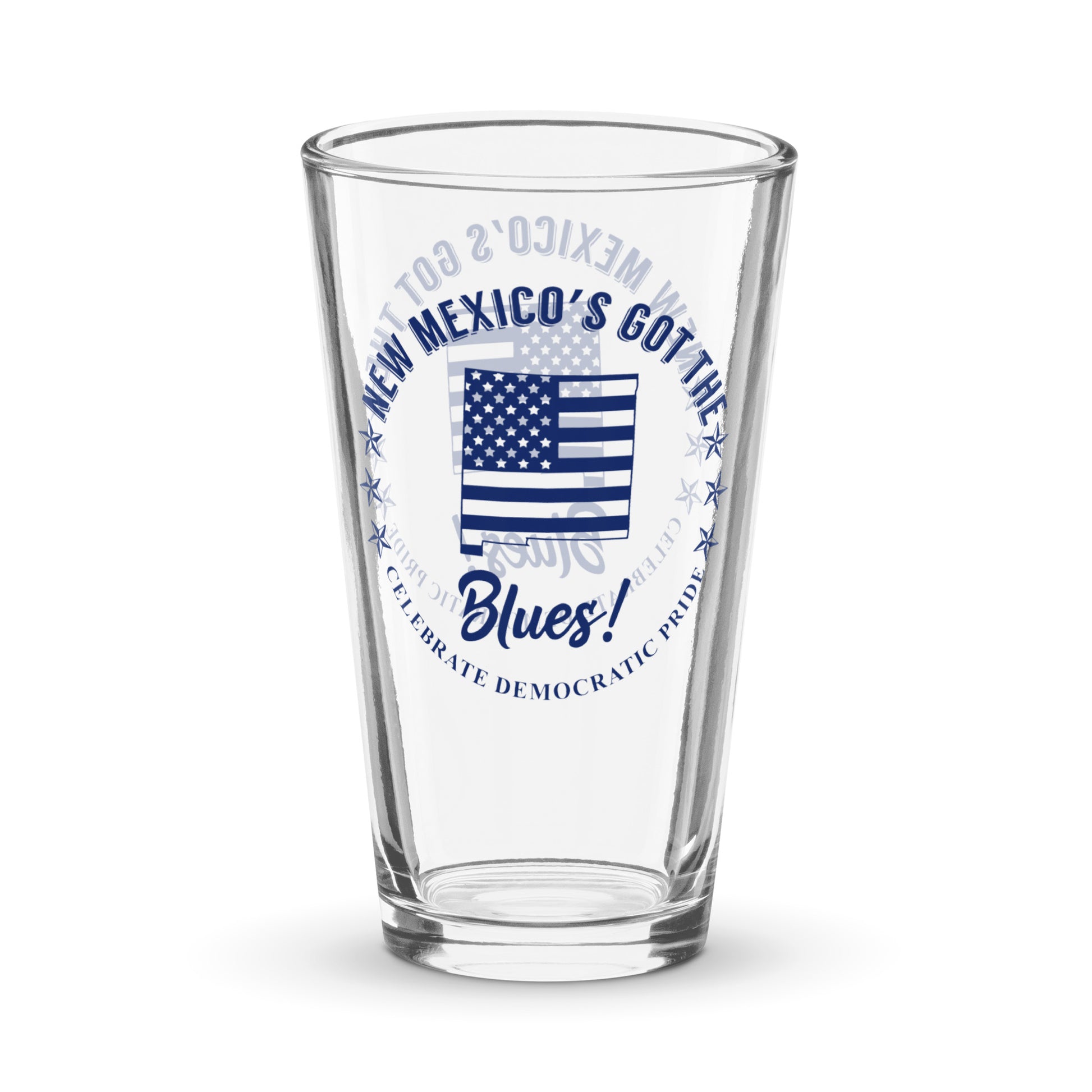 New Mexico Traditional flag shaker pint glass