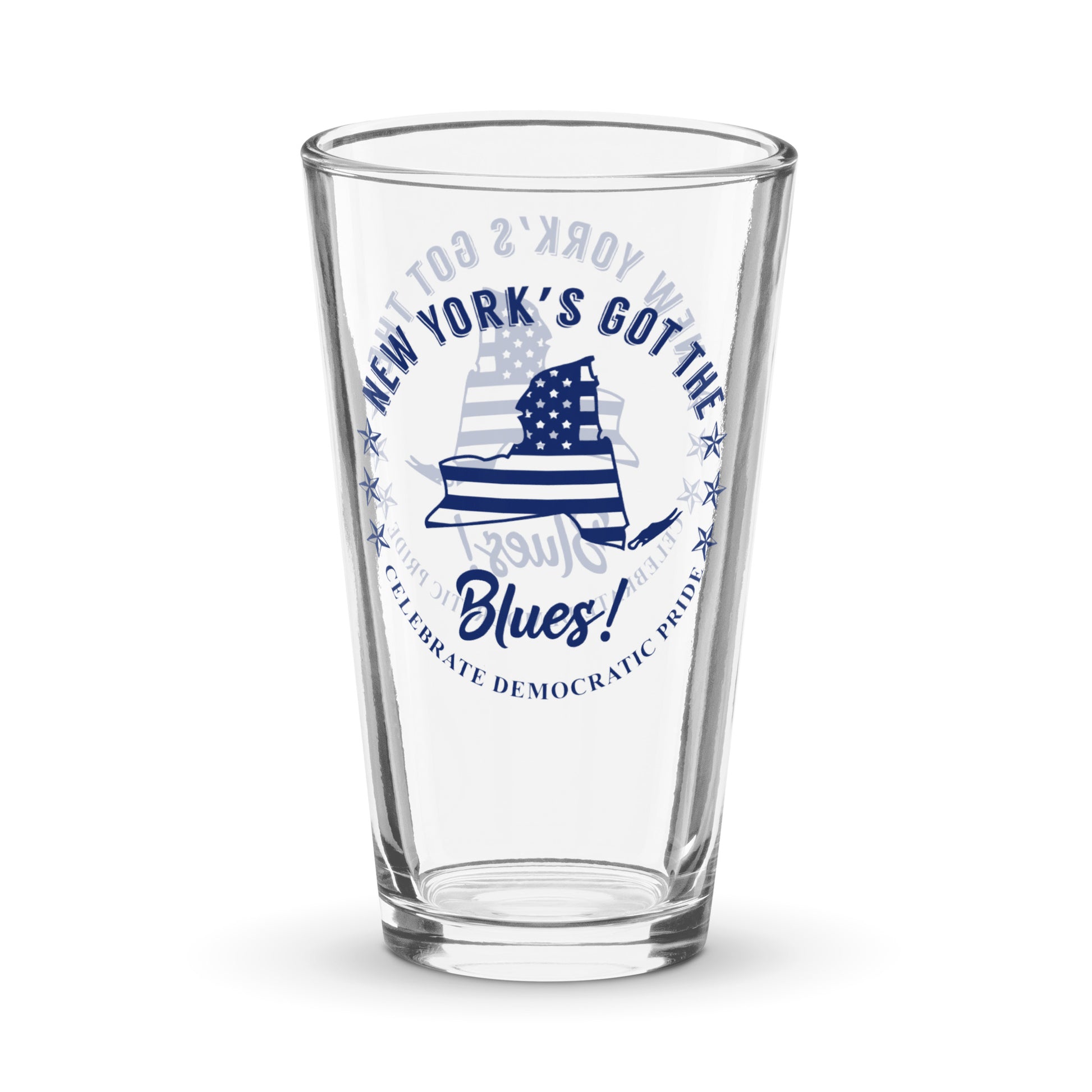 New York Traditional flag shaker pint glass