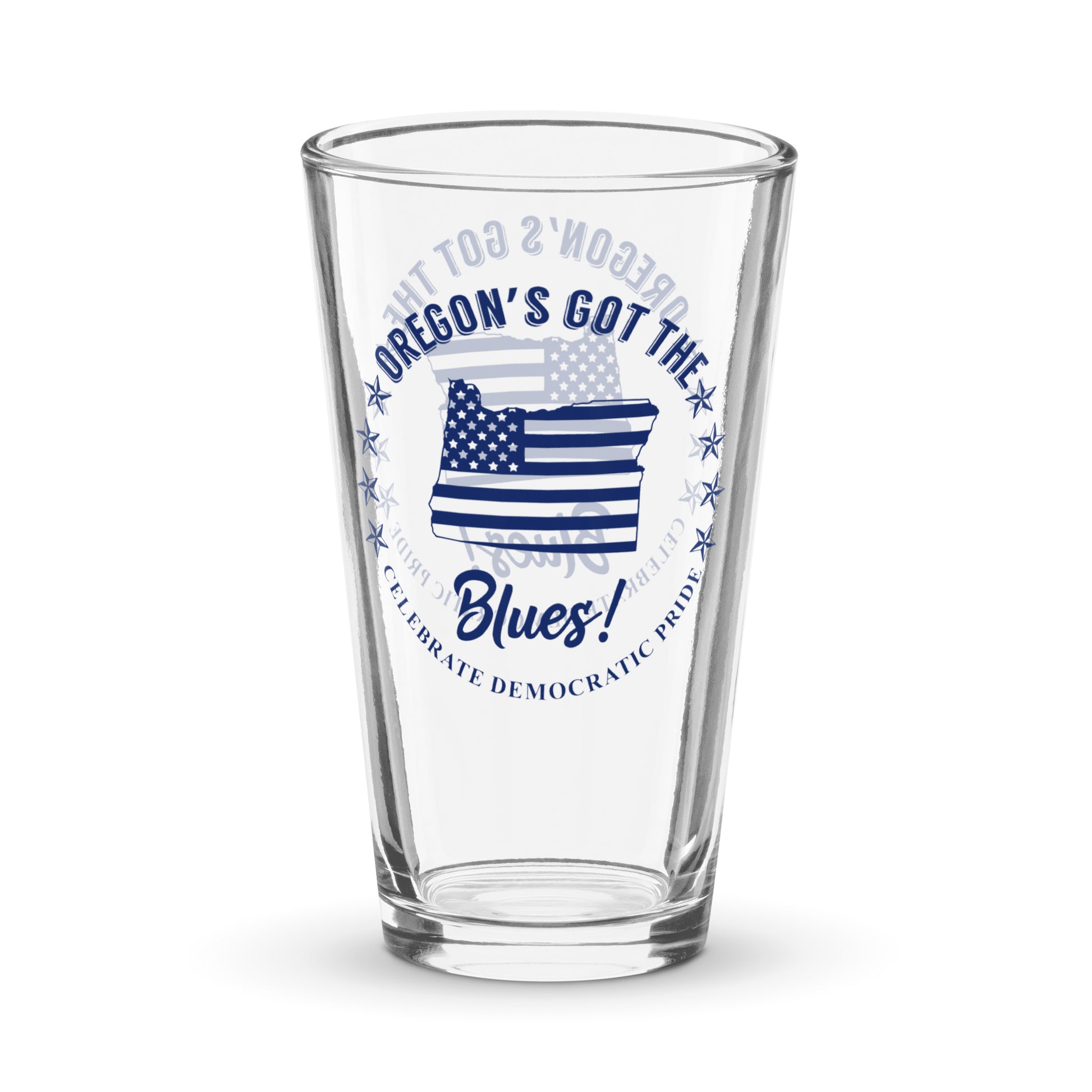 Oregon Traditional flag shaker pint glass