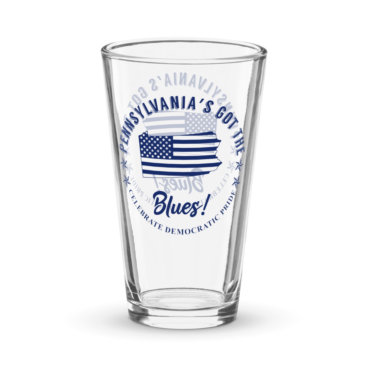 Pennsylvania Traditional flag shaker pint glass