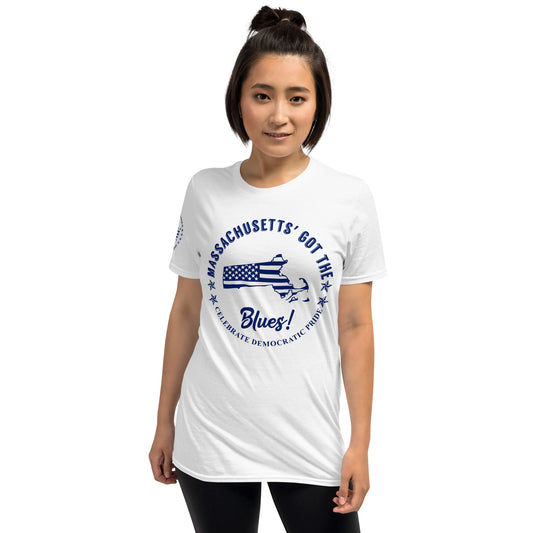 Who’s Got The Blues?® Massachusetts Women's classic tee