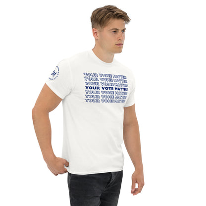 Who’s Got The Blues?® Your Voice Matters Men's classic tee