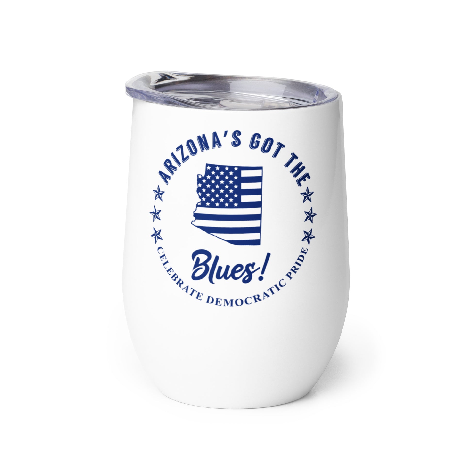 Arizona Traditional flag wine tumbler left