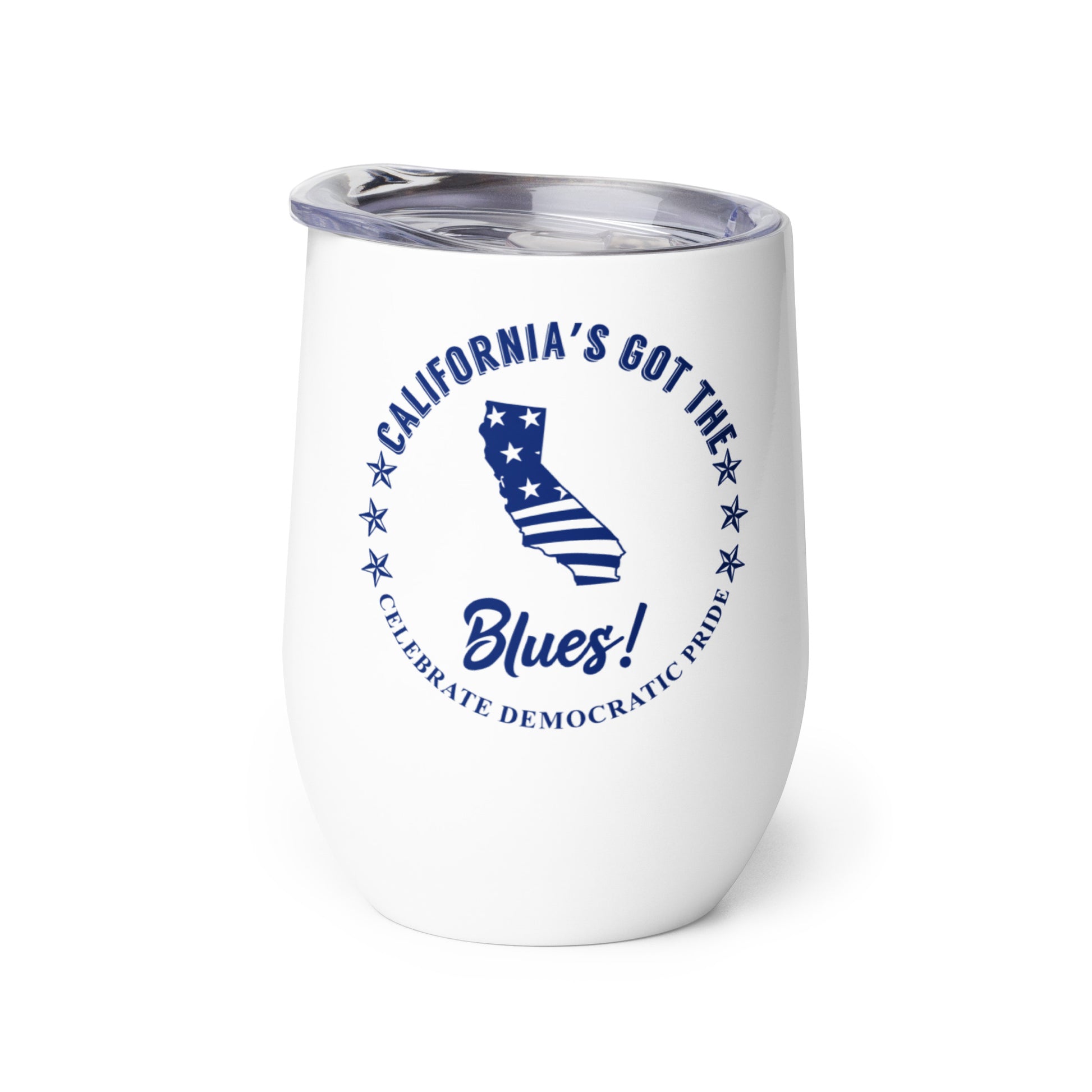 California Swag flag wine tumbler left