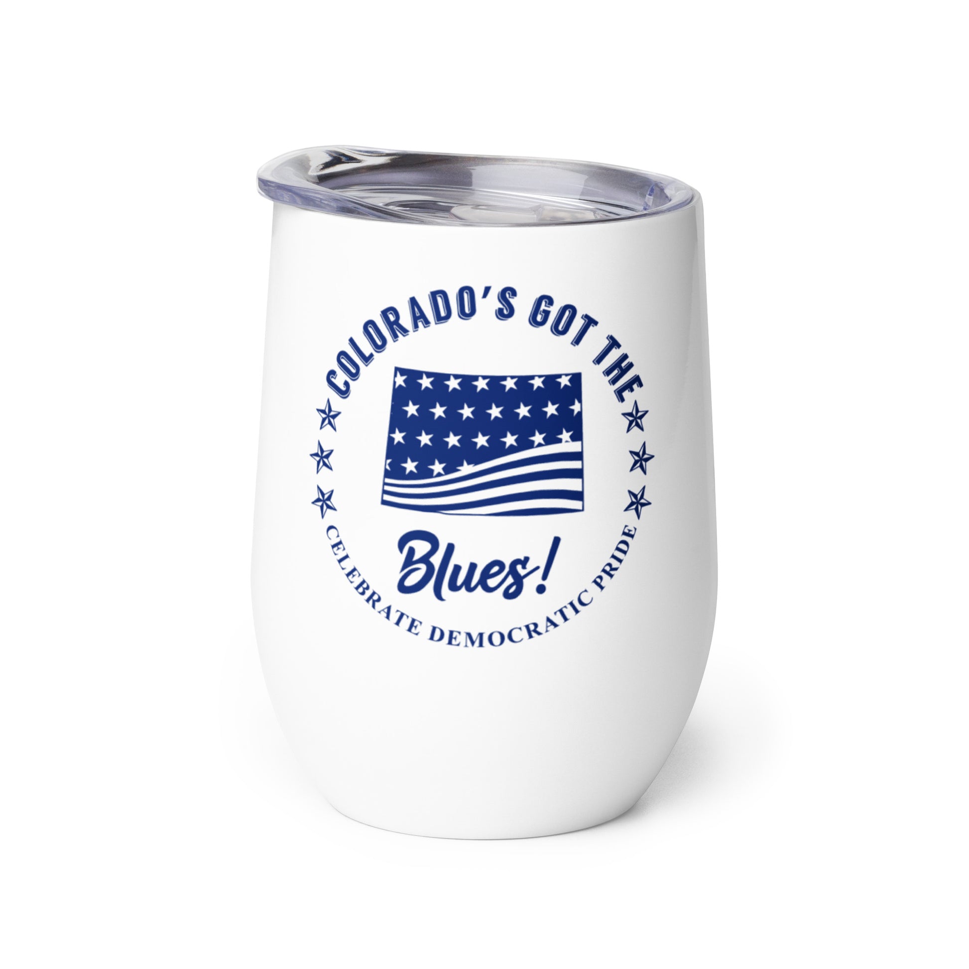 Colorado Swag flag wine tumbler left