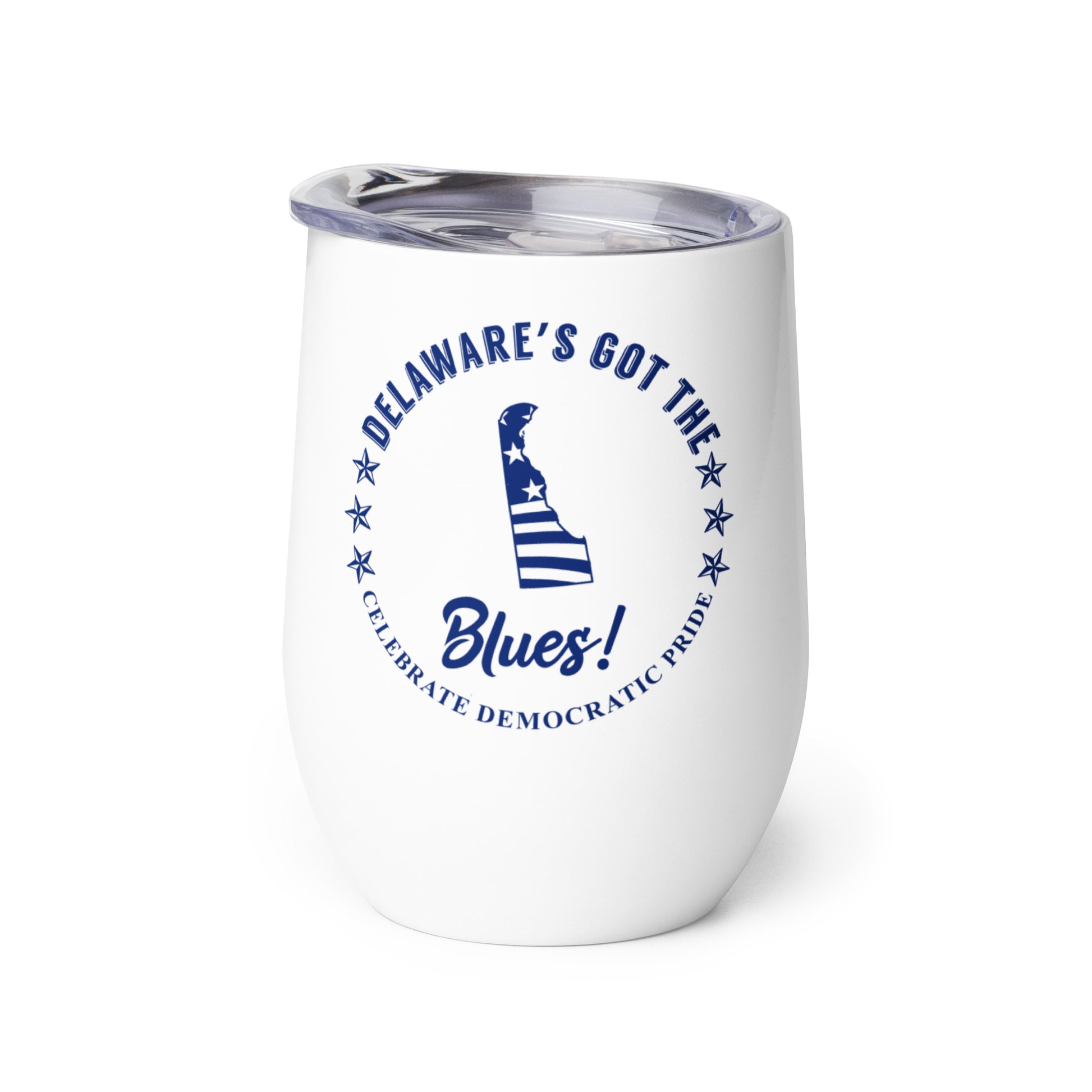 Delaware Swag flag wine tumbler left