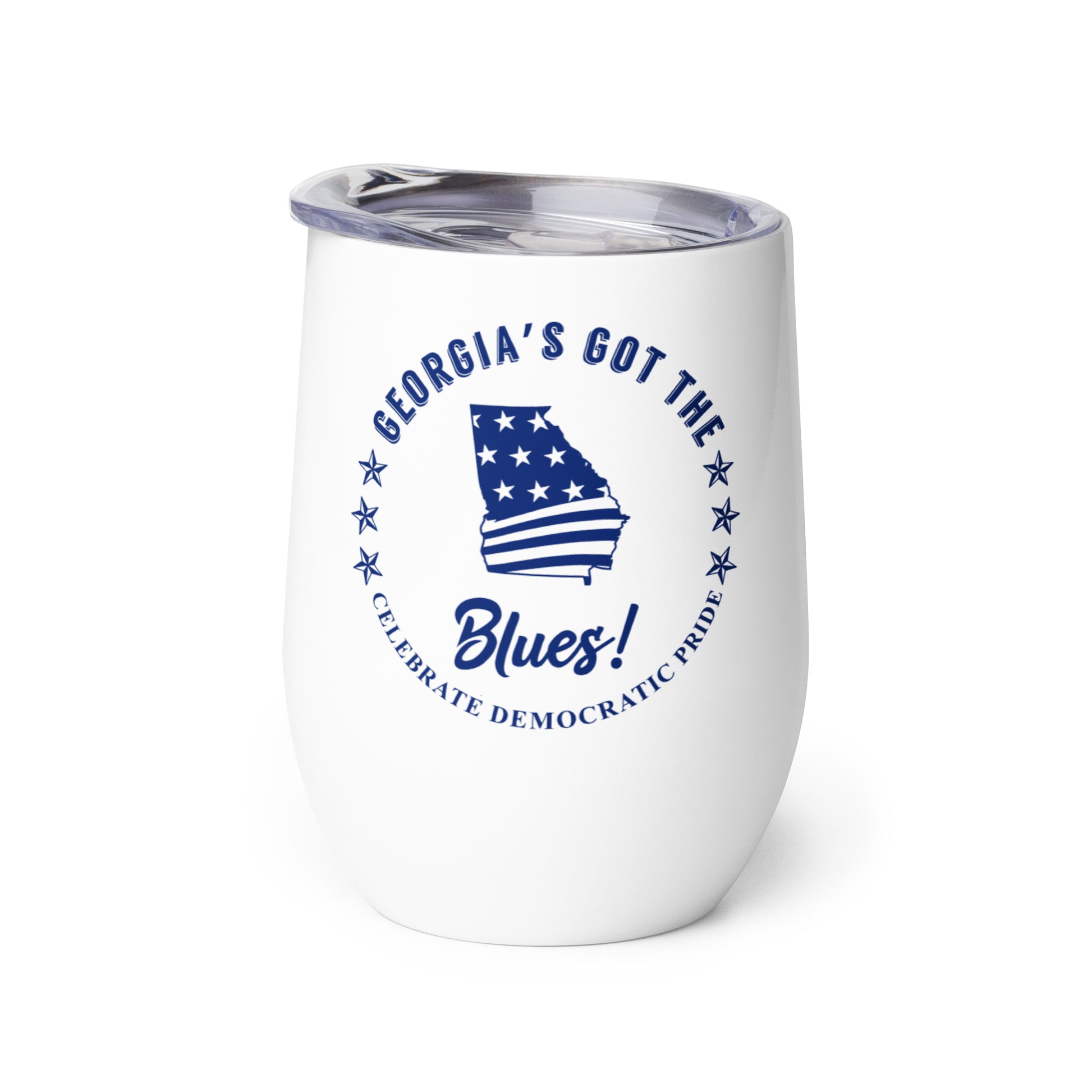 Georgia Swag flag wine tumbler left