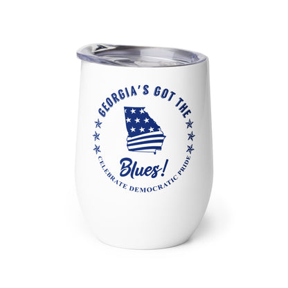 Georgia Swag flag wine tumbler left