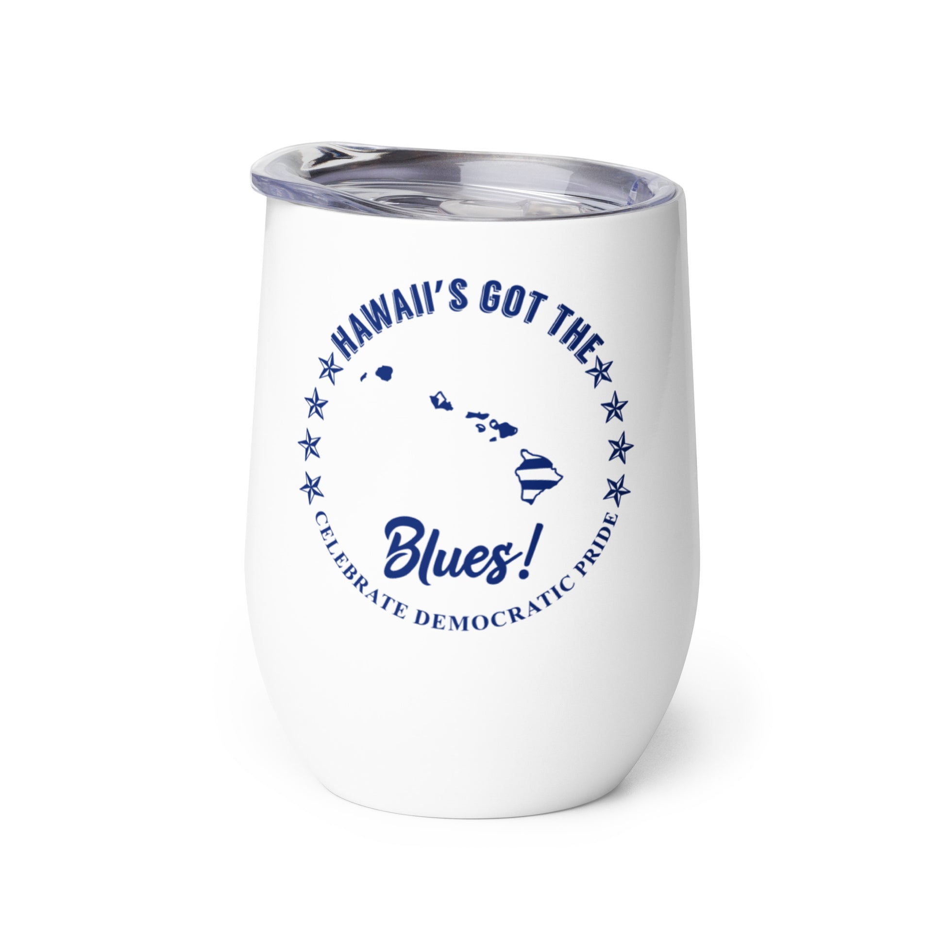 Hawaii Swag flag wine tumbler left