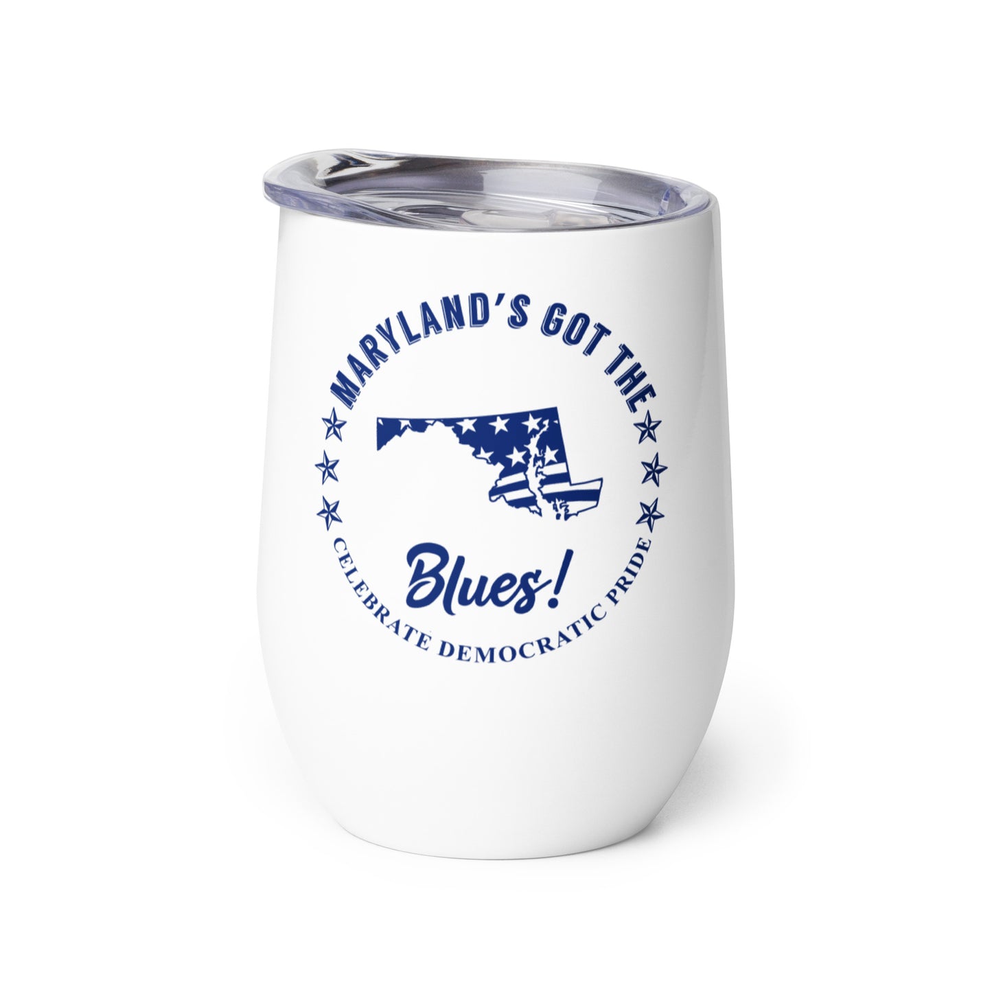 Maryland Swag flag wine tumbler left