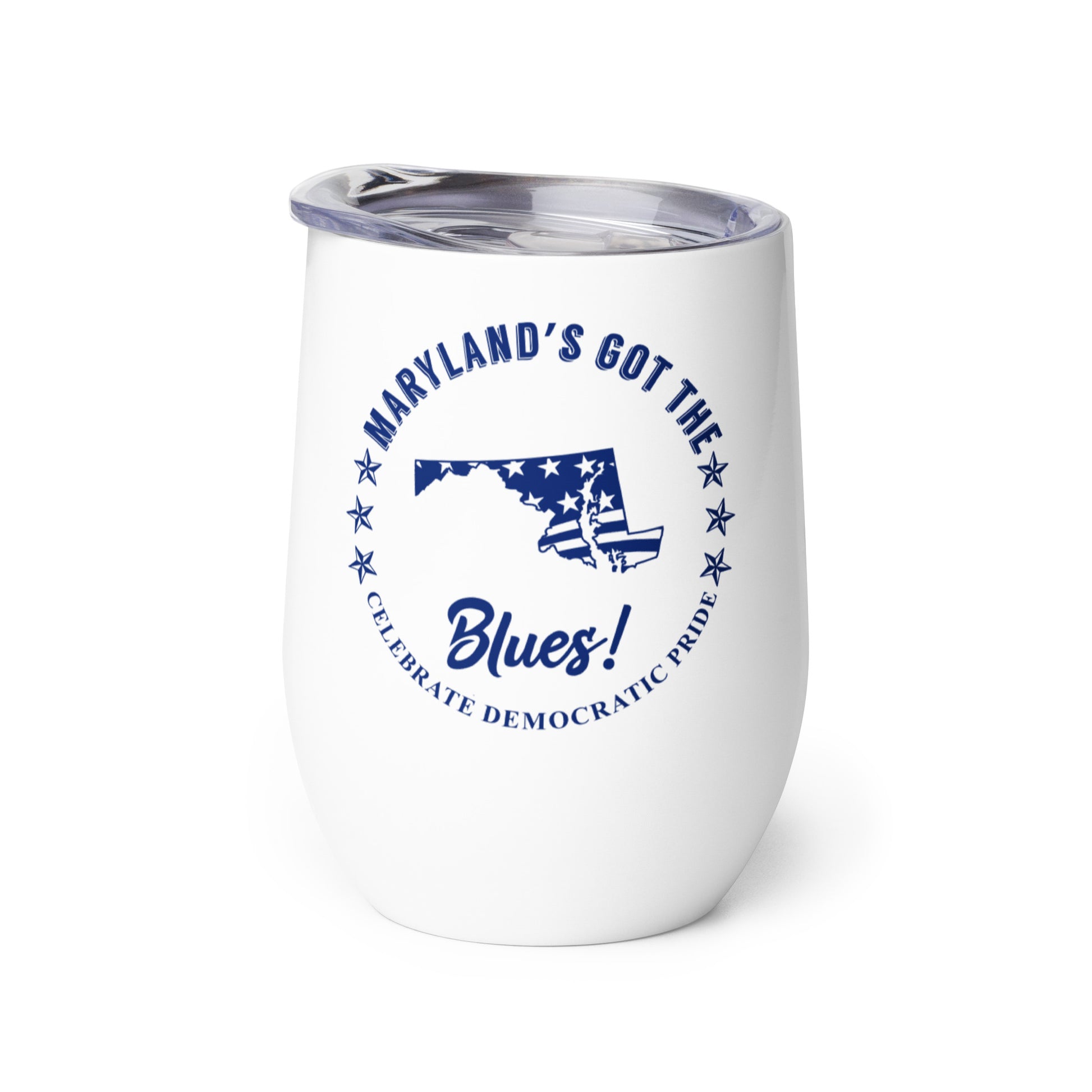 Maryland Swag flag wine tumbler left