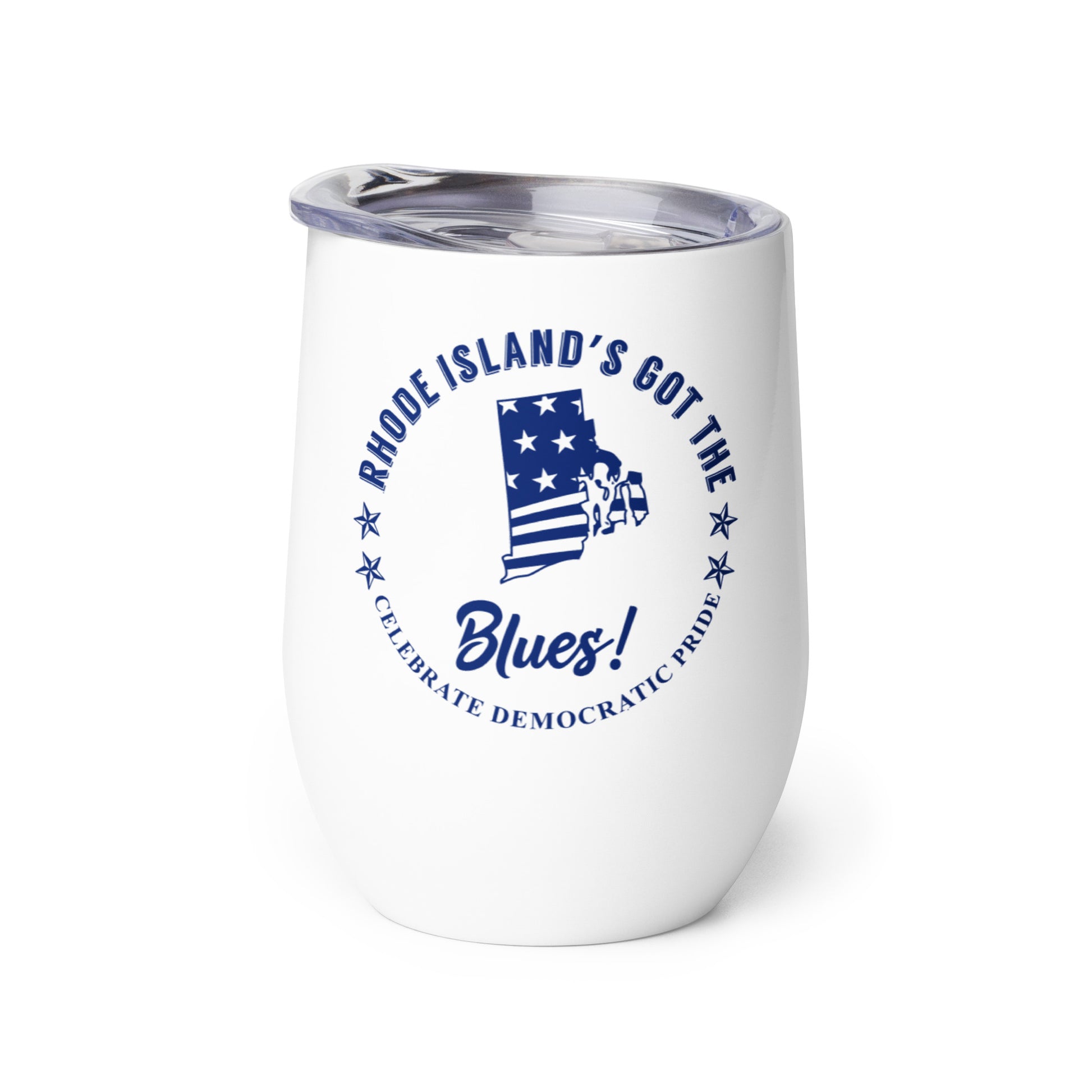 Rhode Island Swag flag wine tumbler left