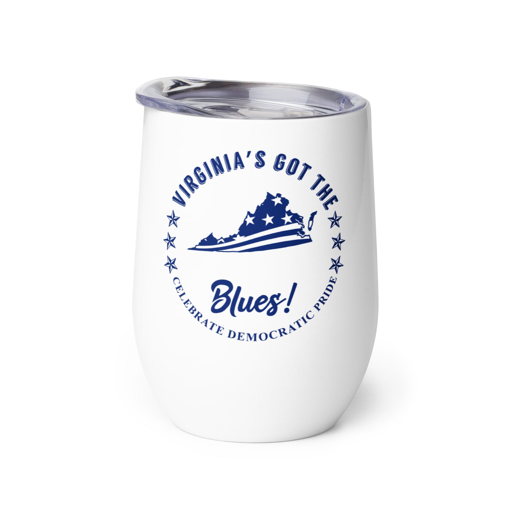 Virginia Swag flag wine tumbler left