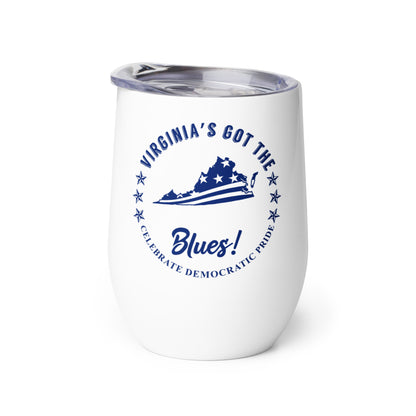 Virginia Swag flag wine tumbler left