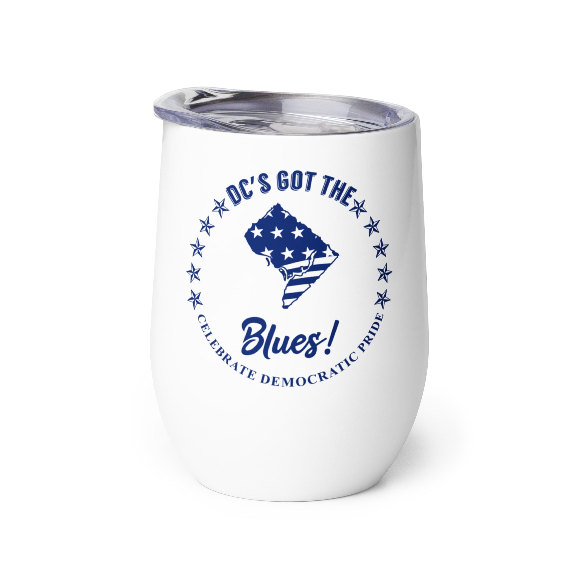Washington, DC Swag flag wine tumbler left
