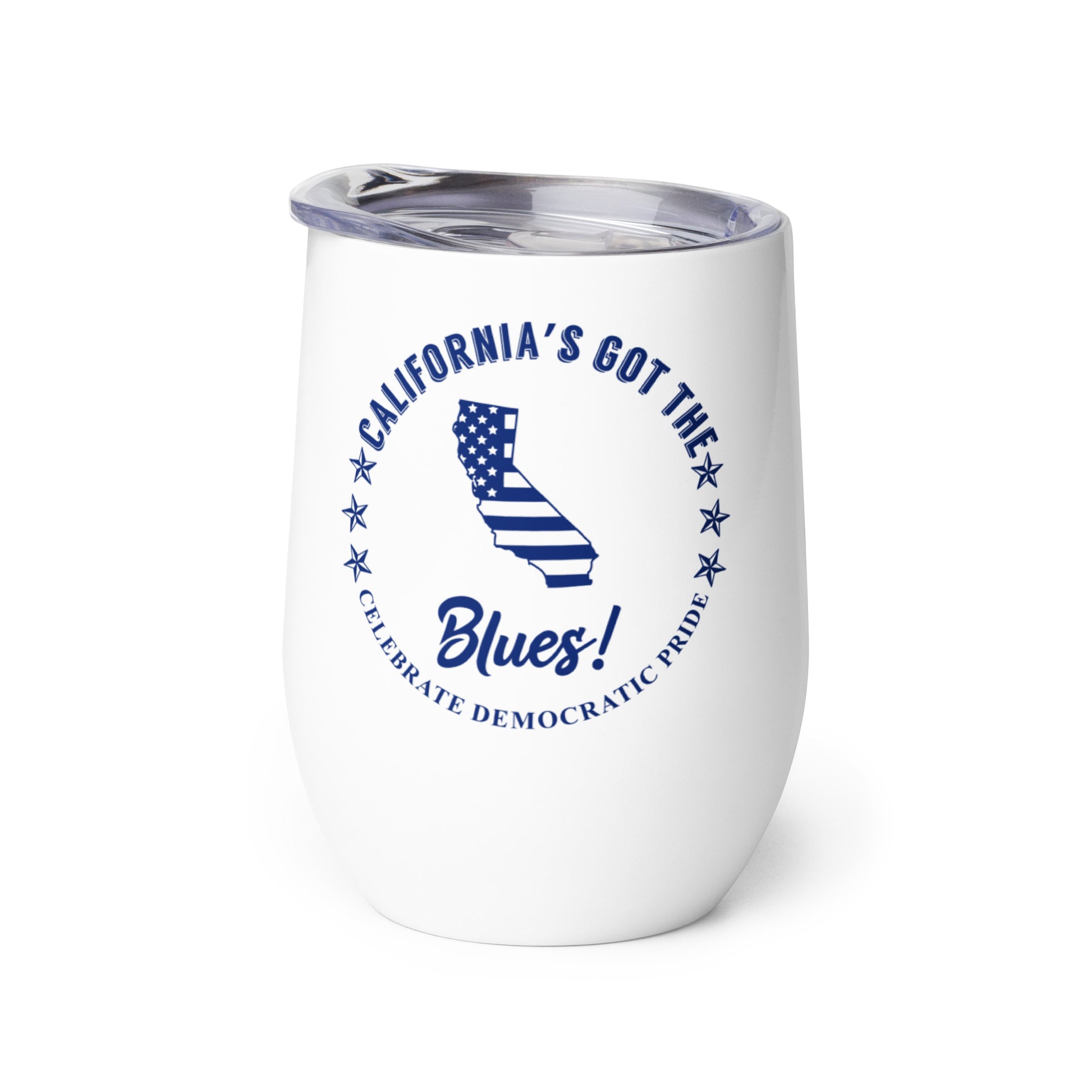 California Traditional flag wine tumbler left